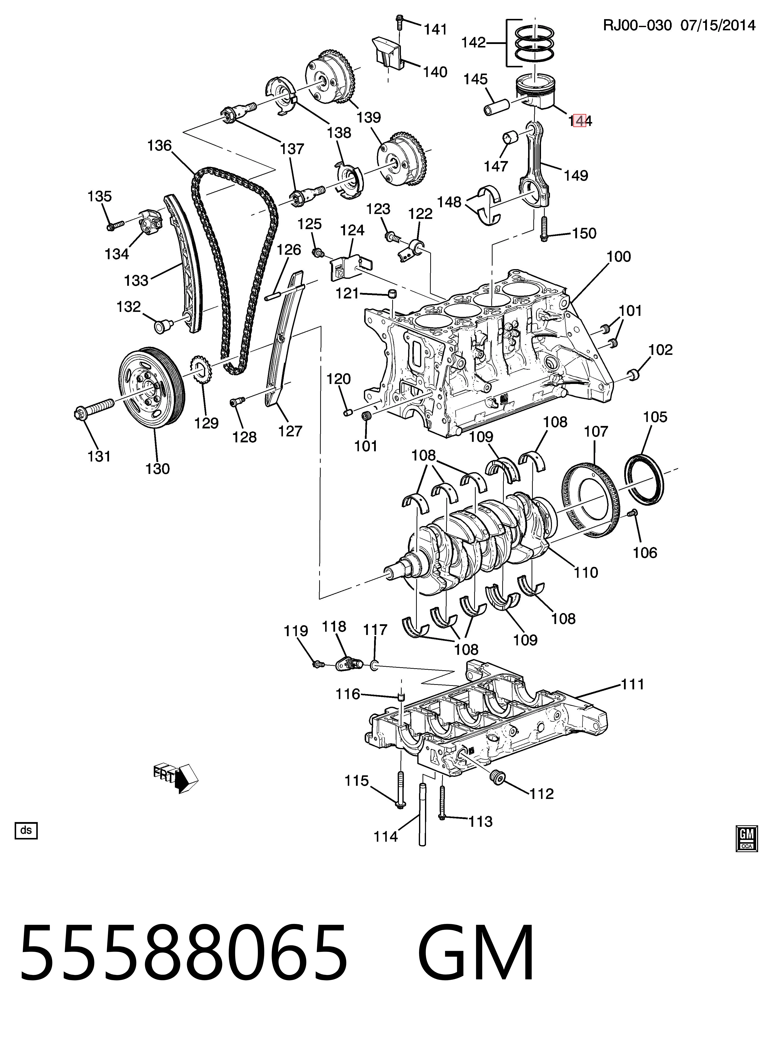 Tłok, komplet do jednego cylindru, STD do Opel Corsa D S07