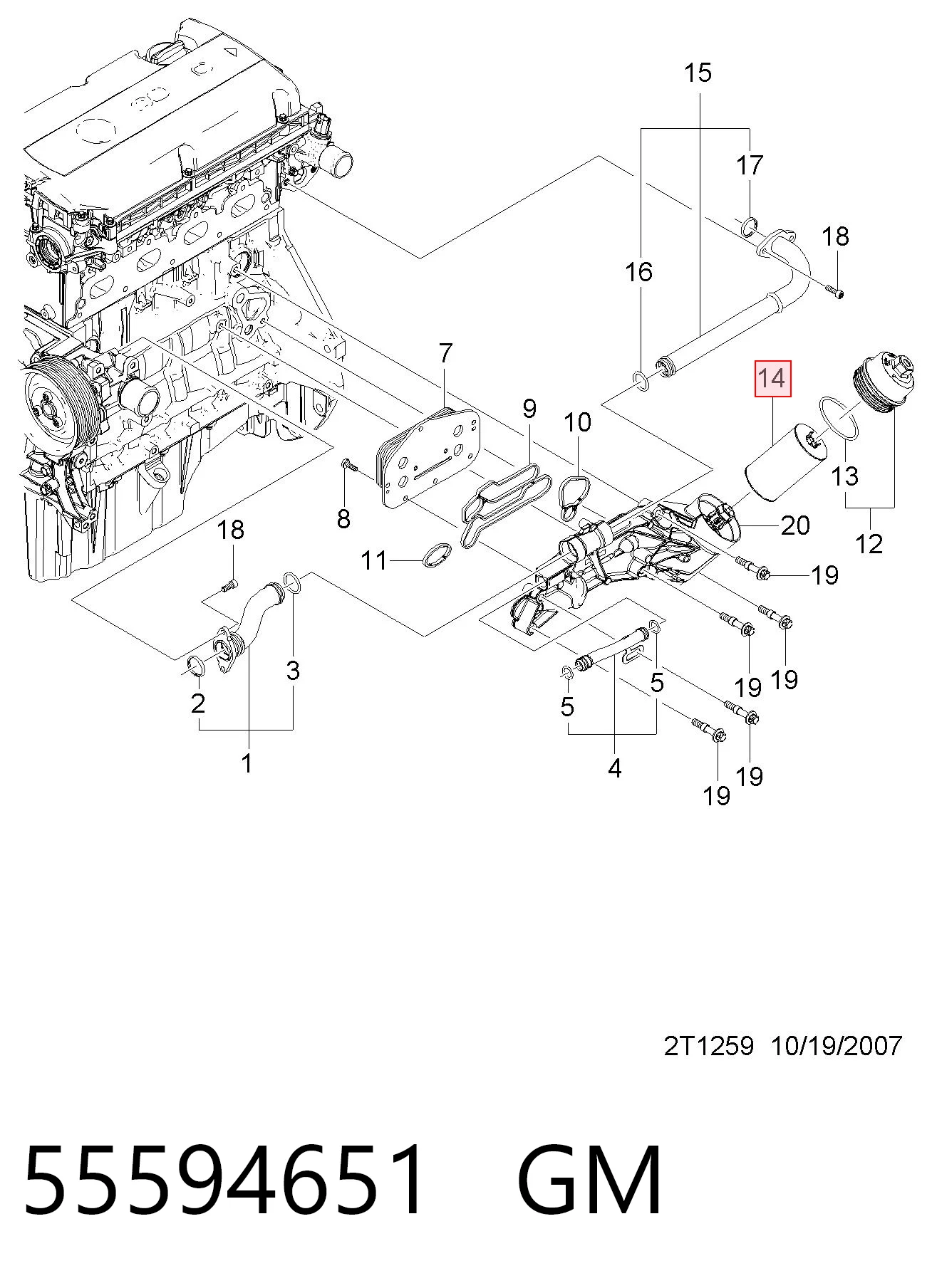 55594651 General Motors Filtr oleju