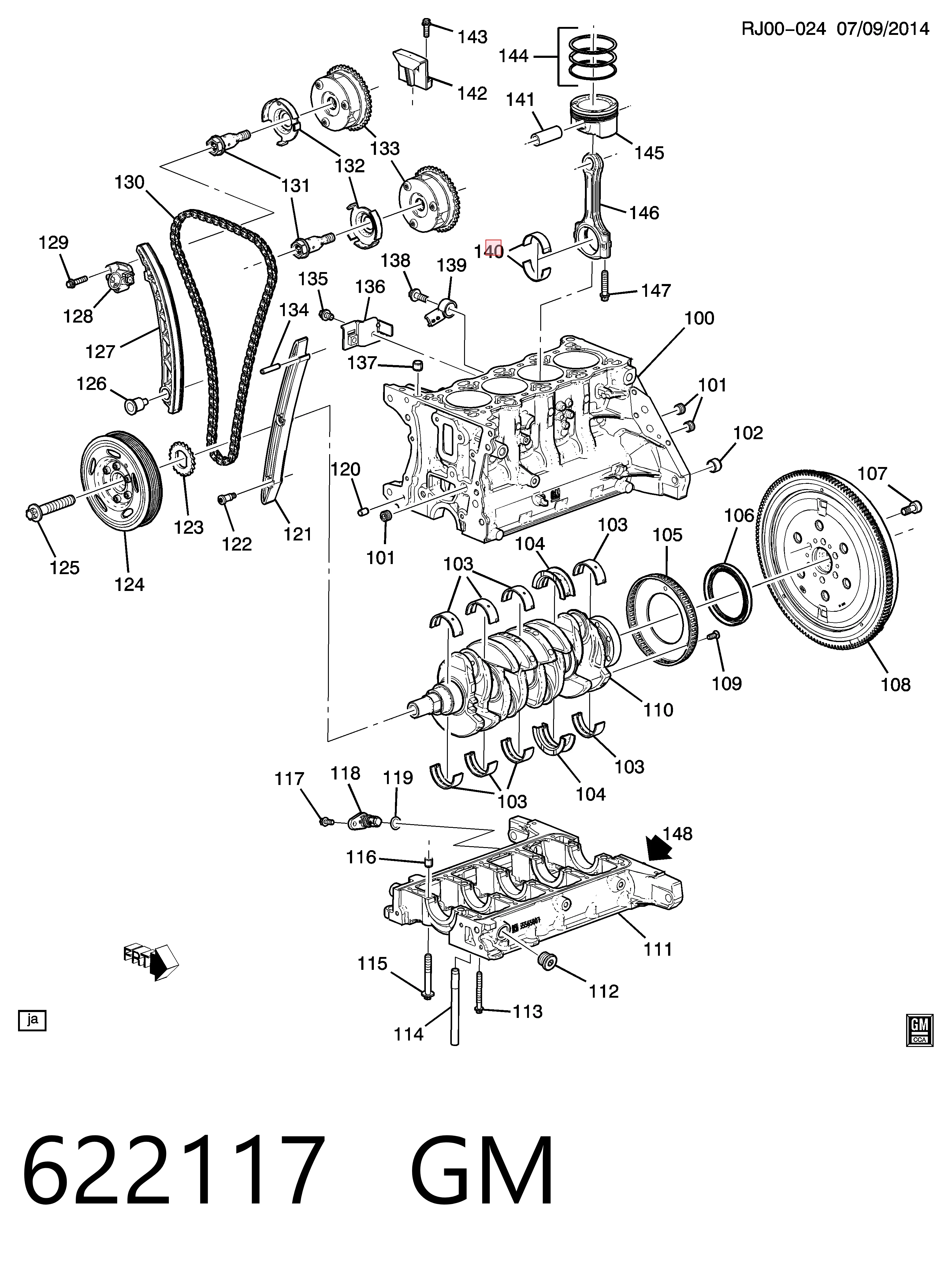 Panewki korbowodowe wału korbowego, zestaw, 2. naprawa (+0,50) Opel Astra K kombi (2015 - 2022) cena, od 26,69 USD