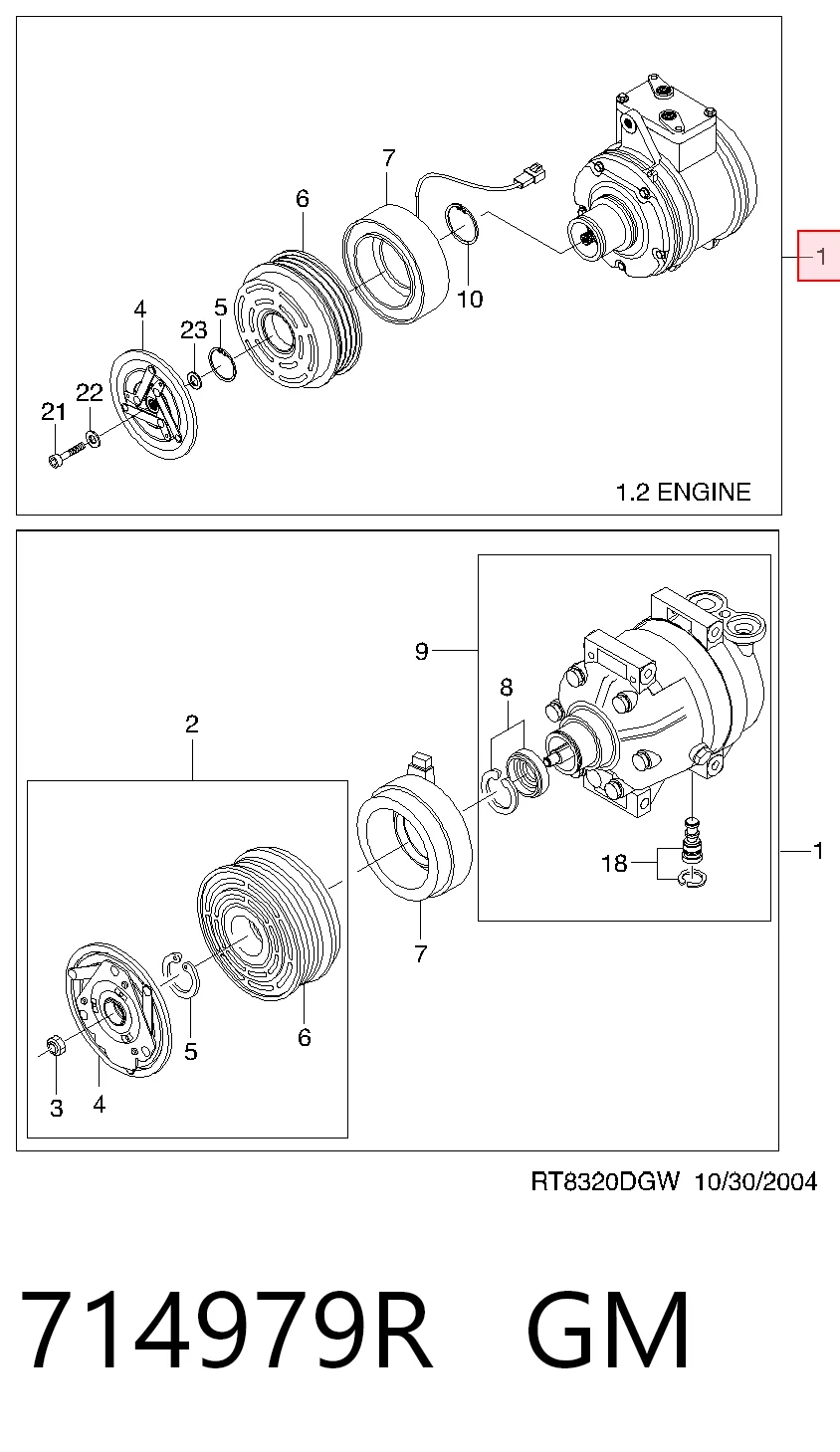 Sprężarka klimatyzacji do Chevrolet Lacetti  J200
