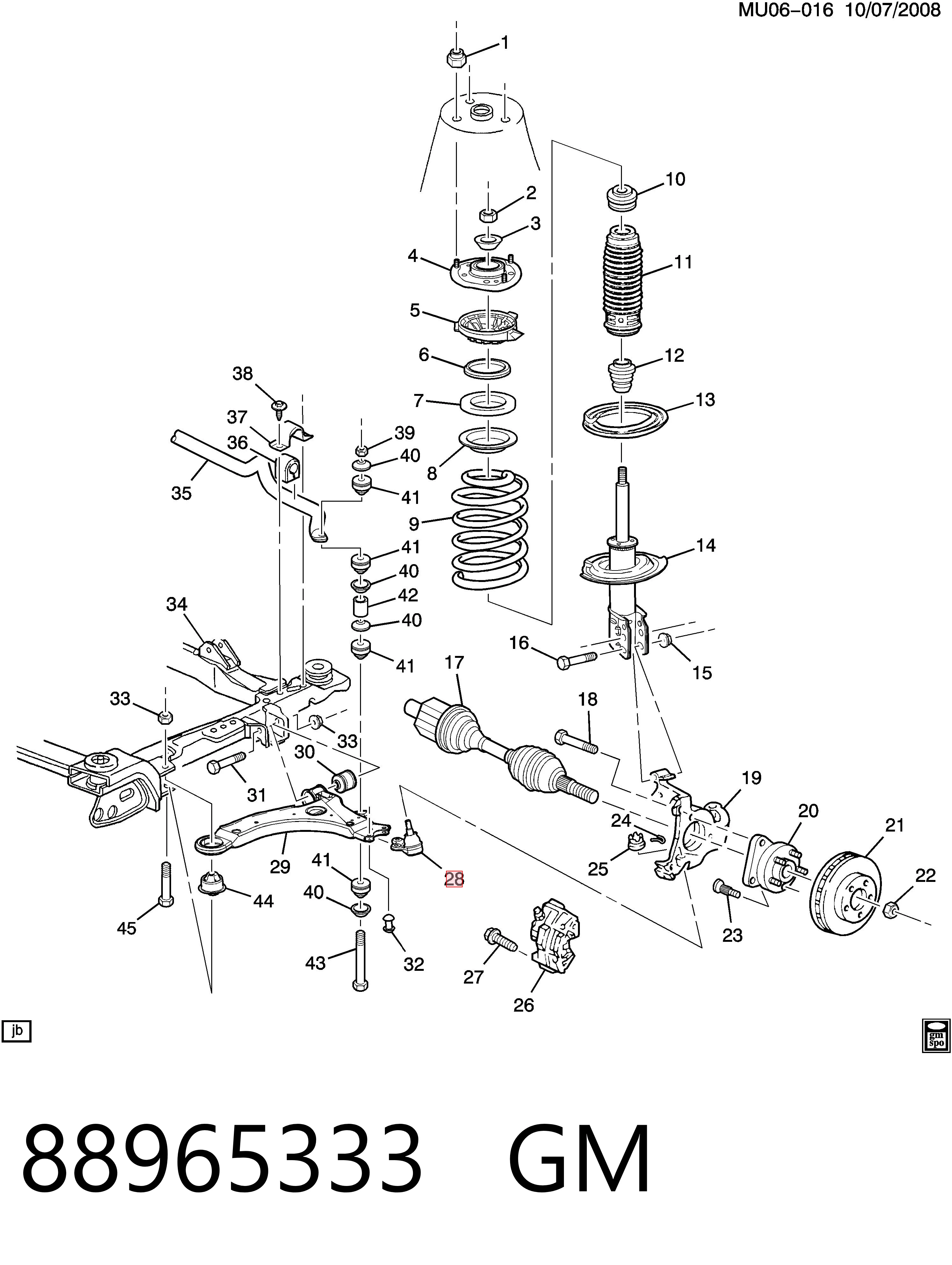 Sworzeń wahacza dolny Opel Sintra minivan (1996 - 1999) cena, od 20,73 USD