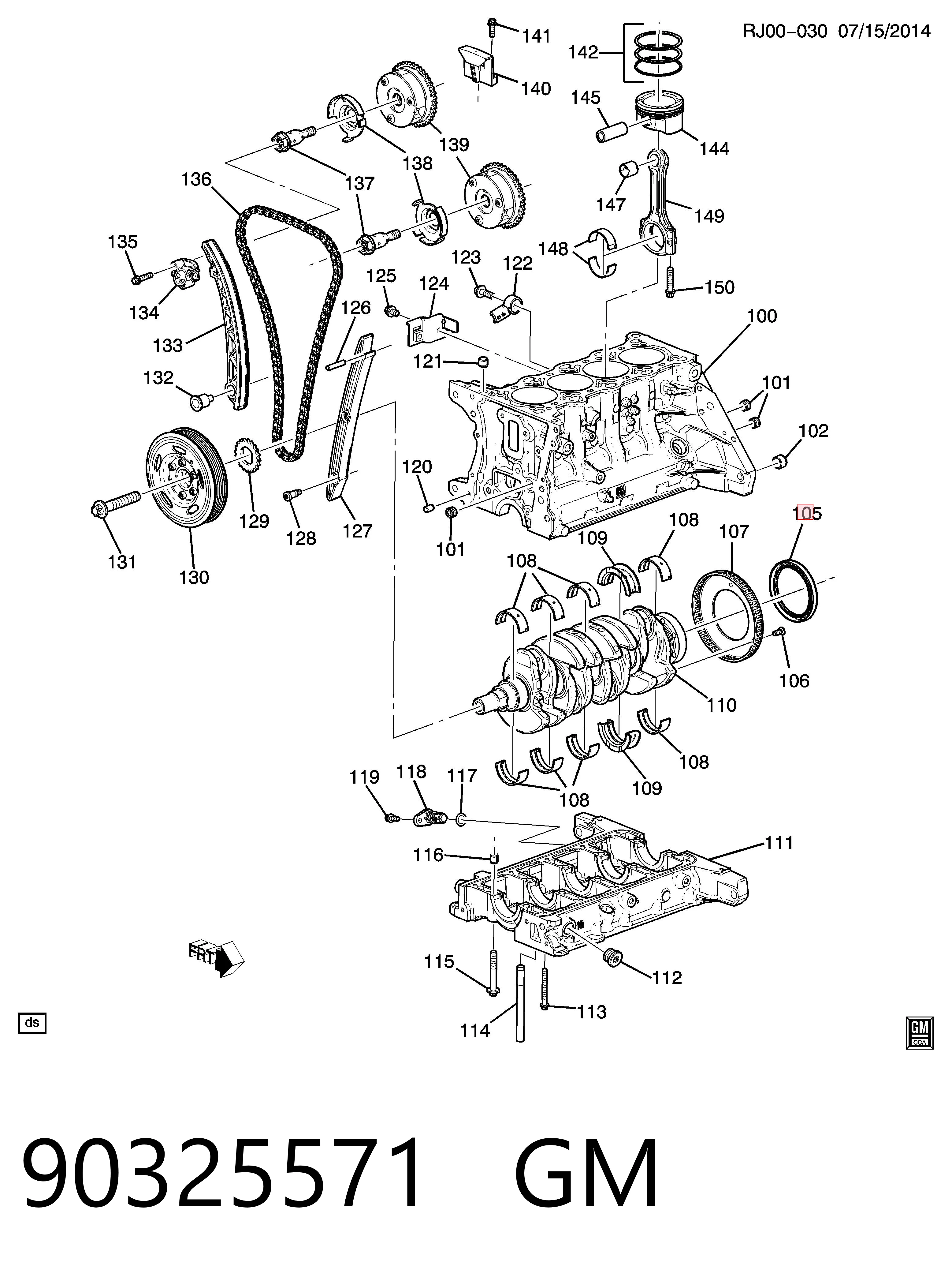 Do koszyka Uszczelniacz wału korbowego silnika tylny Opel Kadett E 35, 36, 45, 46