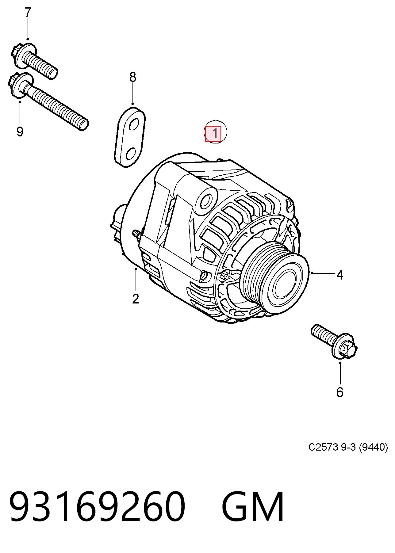  Alternator Saab 9-5 