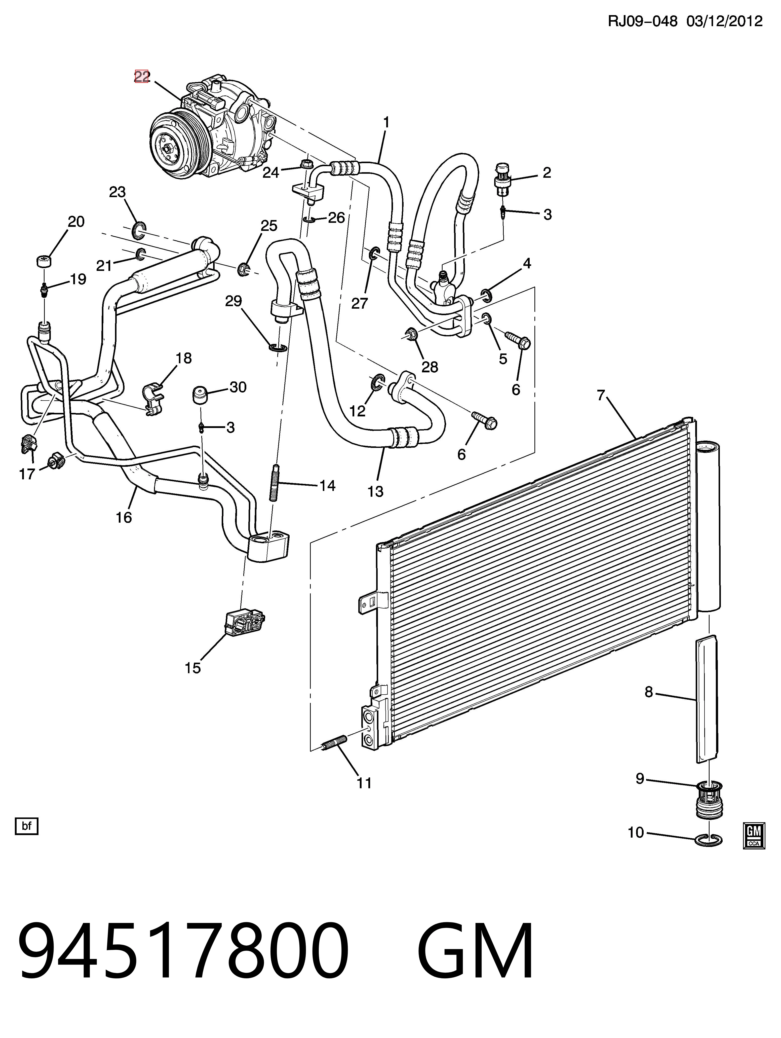 94517800 General Motors Sprężarka klimatyzacji