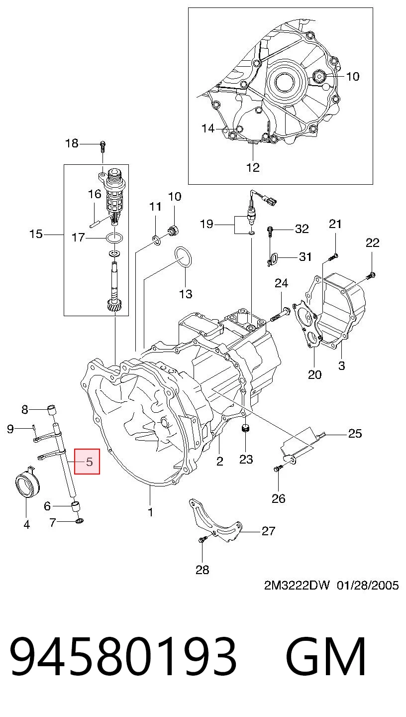 Widełki sprzęgła do Chevrolet Spark (Matiz) M200, M250