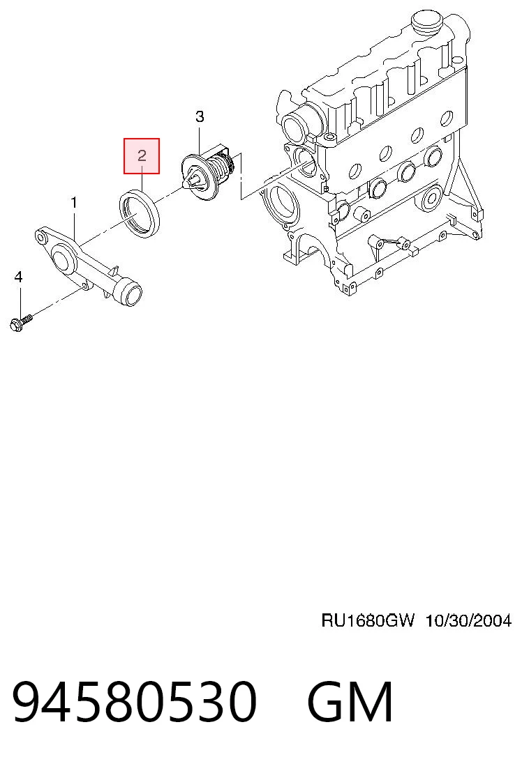 Uszczelka termostatu Opel Kadett D