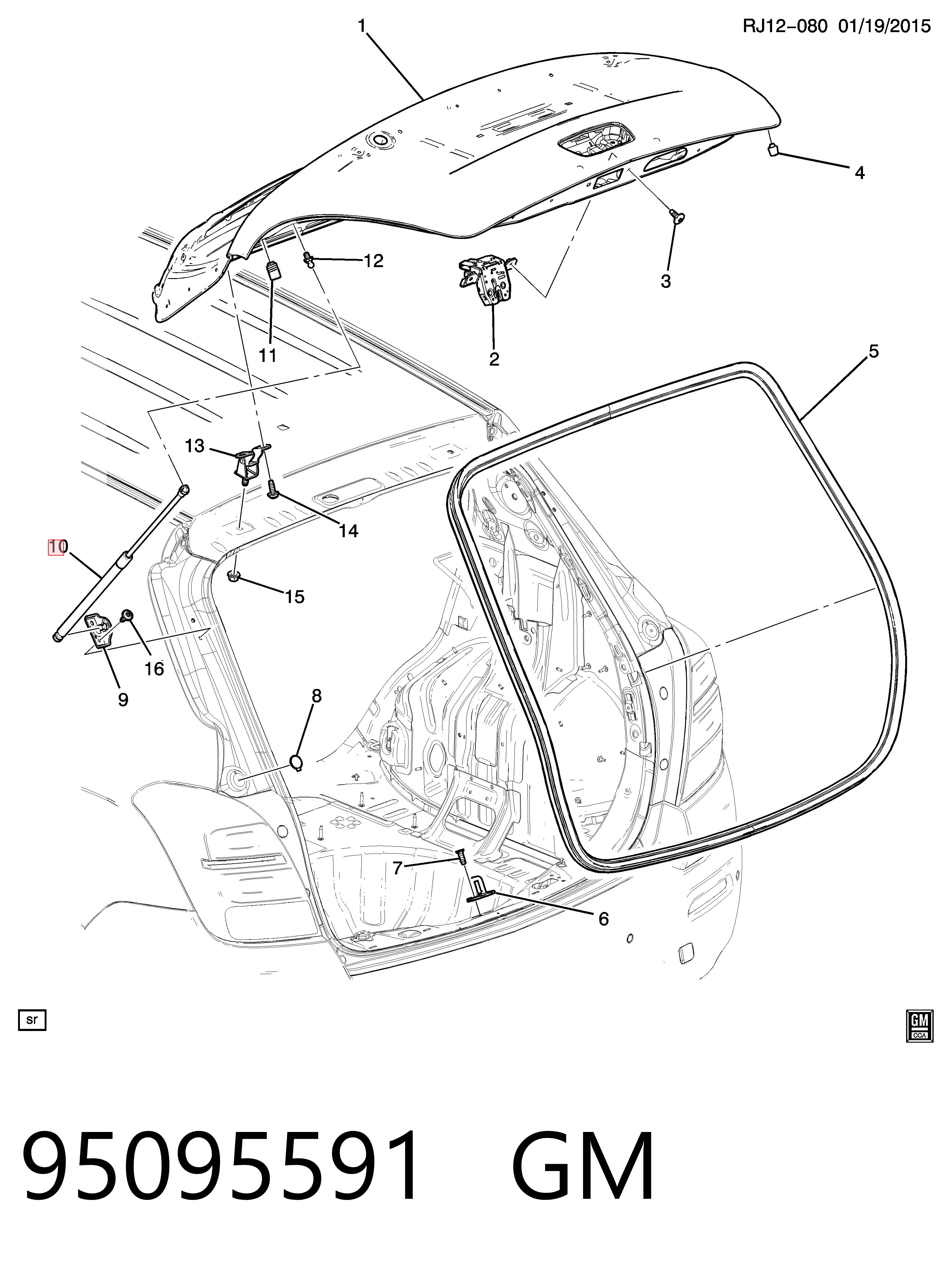 Amortyzator klapy bagażnika (3/5 drzwi-tylnych) Opel Mokka I SUV (J13) (2012 - 2019) cena, od 15,98 USD