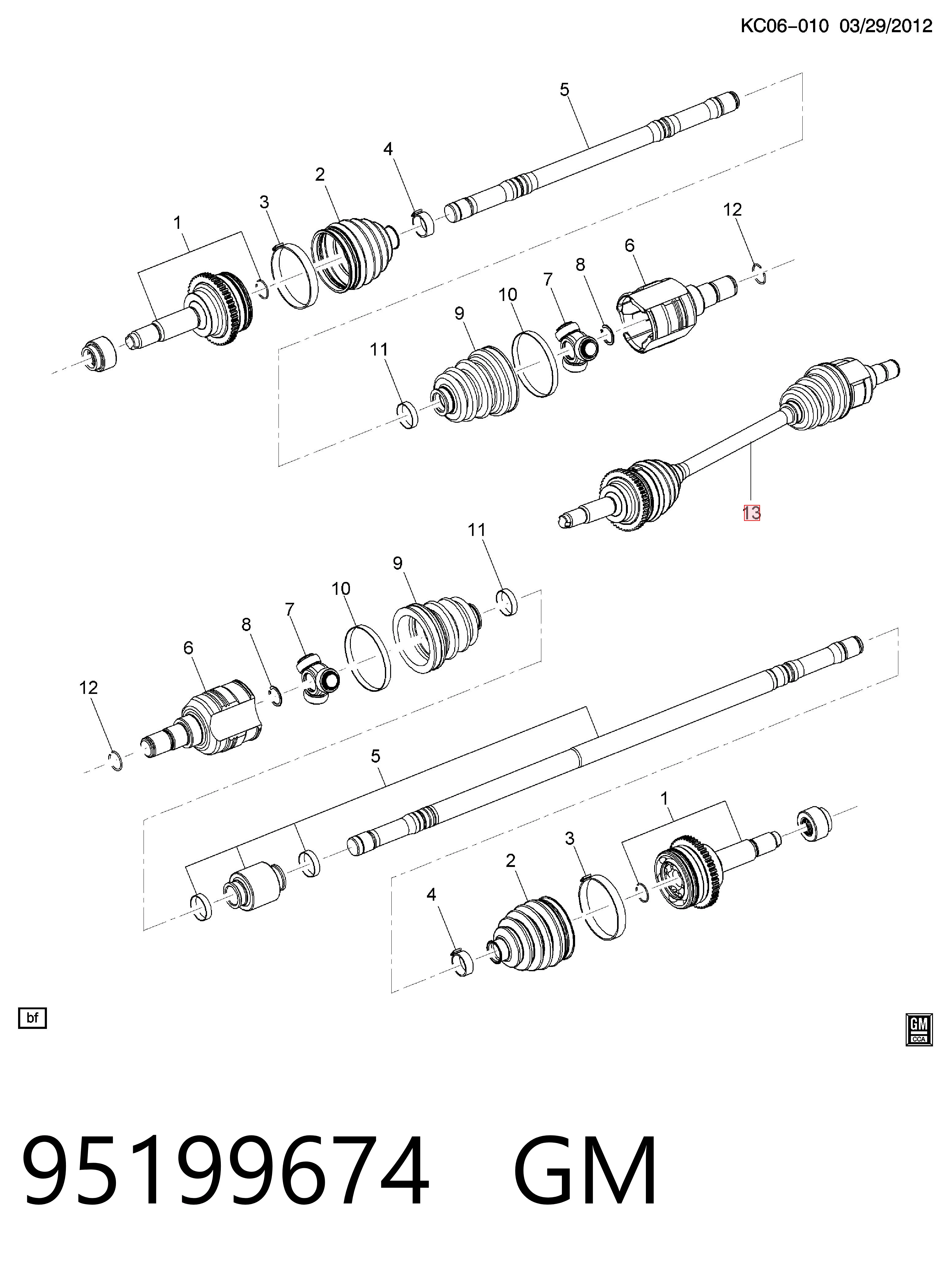 Półoś napędowa przednia lewa Chevrolet Spark (Matiz) hatchback (M300) (2010 - 2026) cena, od 108,61 USD
