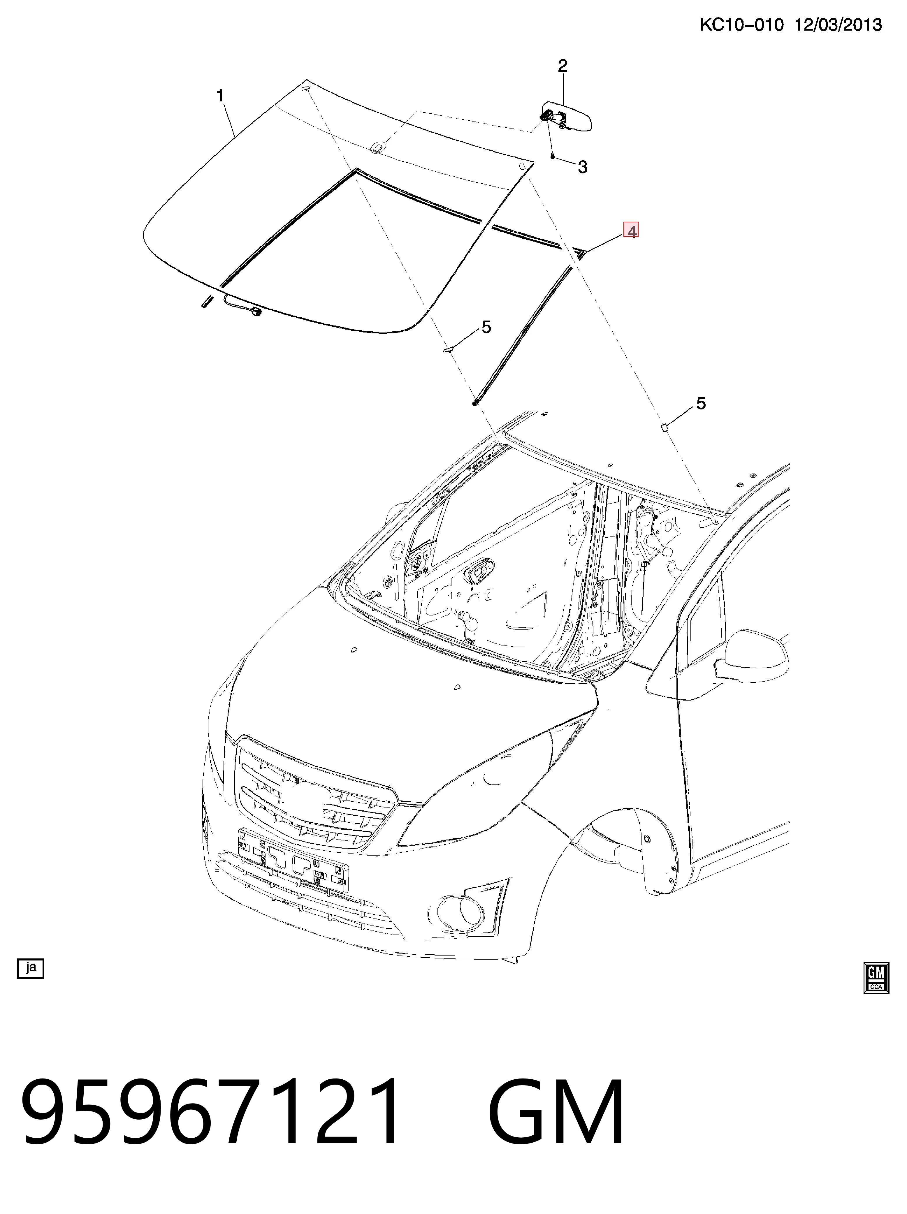 Kupić Listwa ochronna szyby przedniej Chevrolet Spark (Matiz) M300 w dobrej cenie