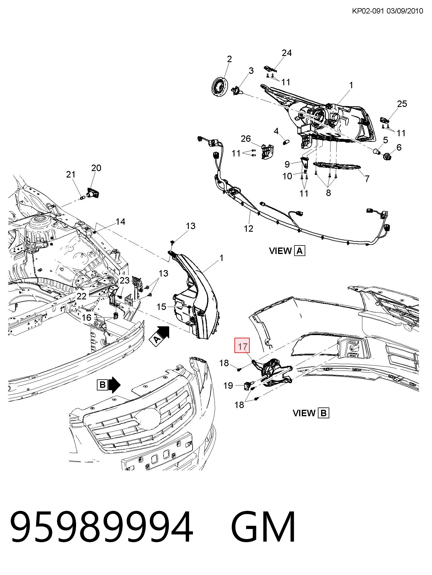 Lampa przeciwmgielna lewa Chevrolet Cruze sedana (J300) (2009 - 2026) cena, od 49,18 USD