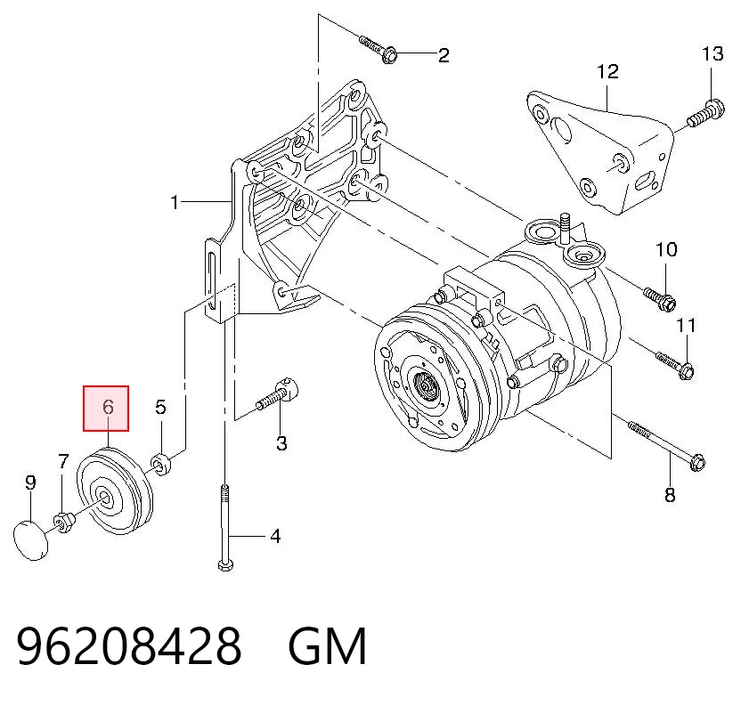 Do koszyka P96208428 Hyundai/Kia Rolka napinacza paska napędowego