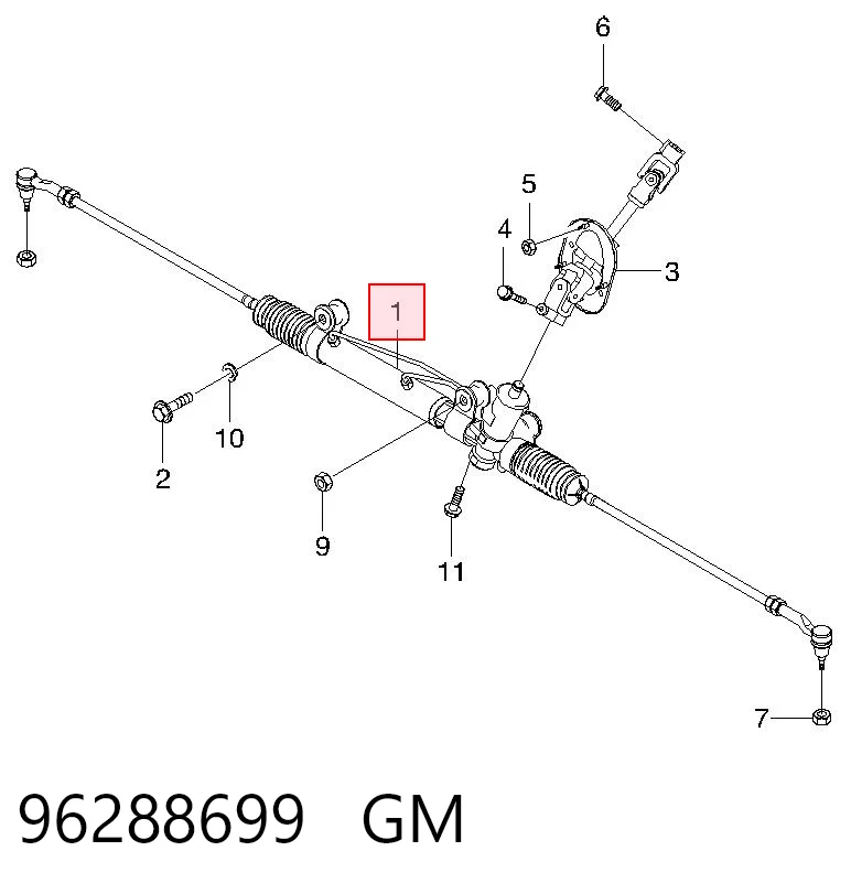 Listwa kierownicza (maglownica) Daewoo Nubira I kombi (J10, J15) (1997 - 2001) cena, od 98,89 USD