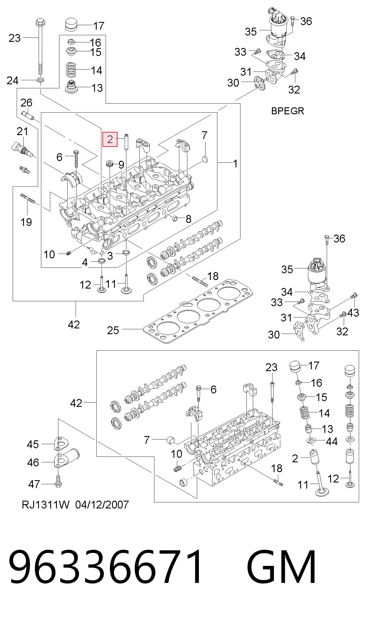 Prowadnica zaworu do Chevrolet Aveo II T250, T255