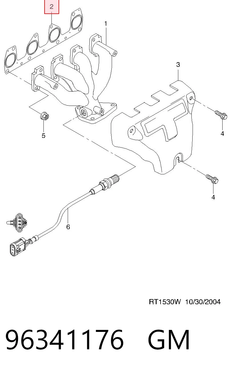  Uszczelka kolektora wydechowego Opel Kadett 