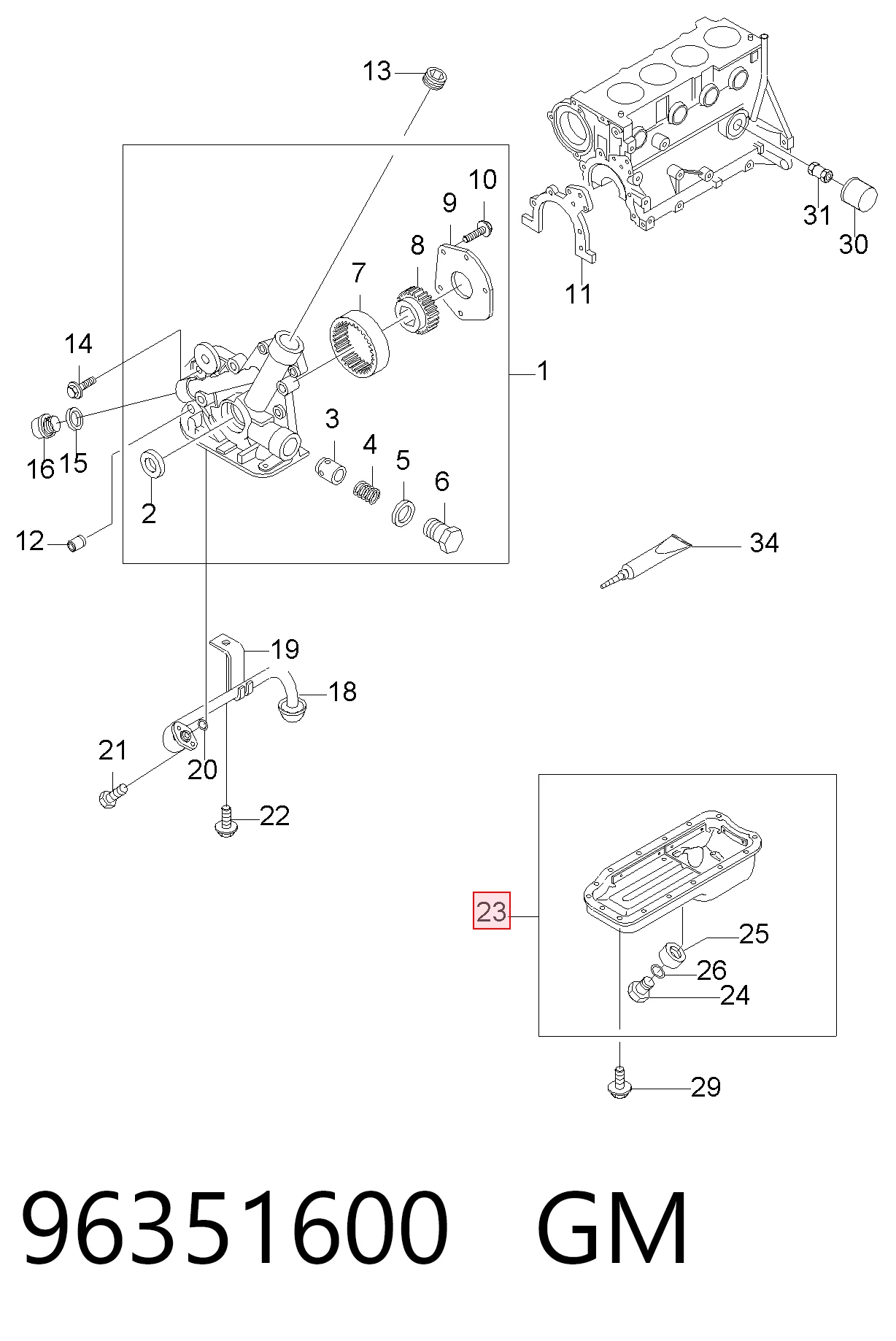 Miska olejowa silnika Chevrolet Aveo II sedana (T250, T255) (2005 - 2011) cena, od 54,48 USD