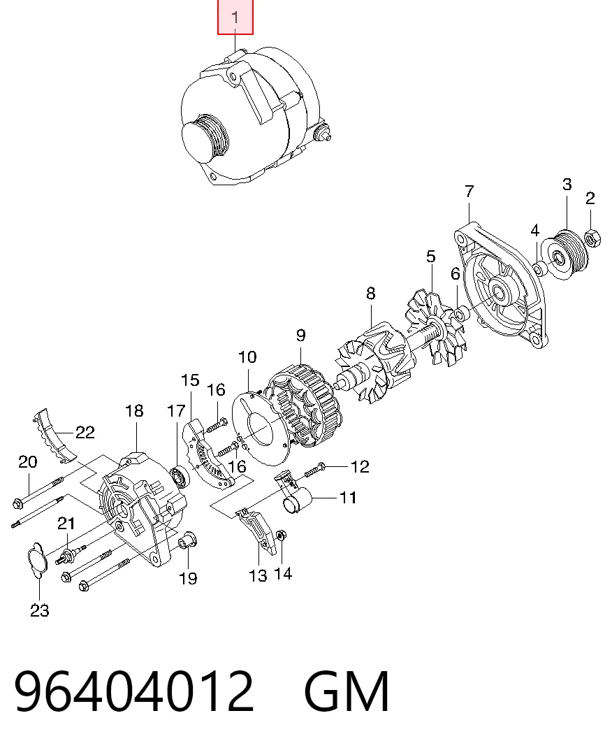 Alternator do Daewoo Lanos  KLAT