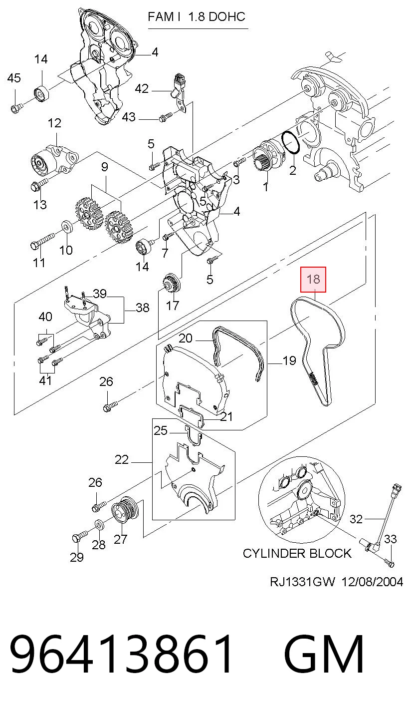 Pasek rozrządu do Opel Zafira B A05