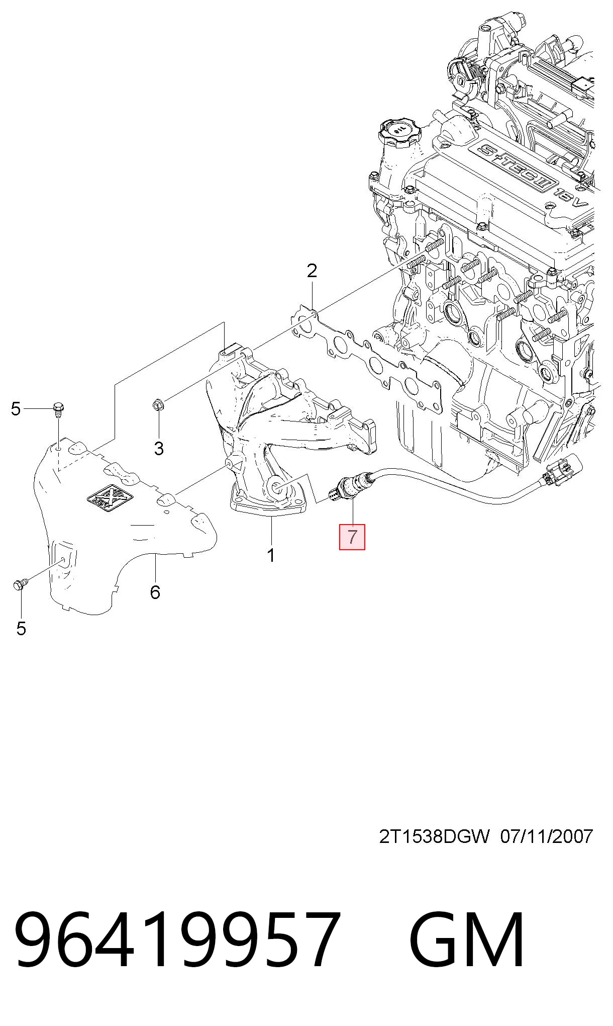 Sonda lambda, czujnik tlenu Chevrolet Aveo II