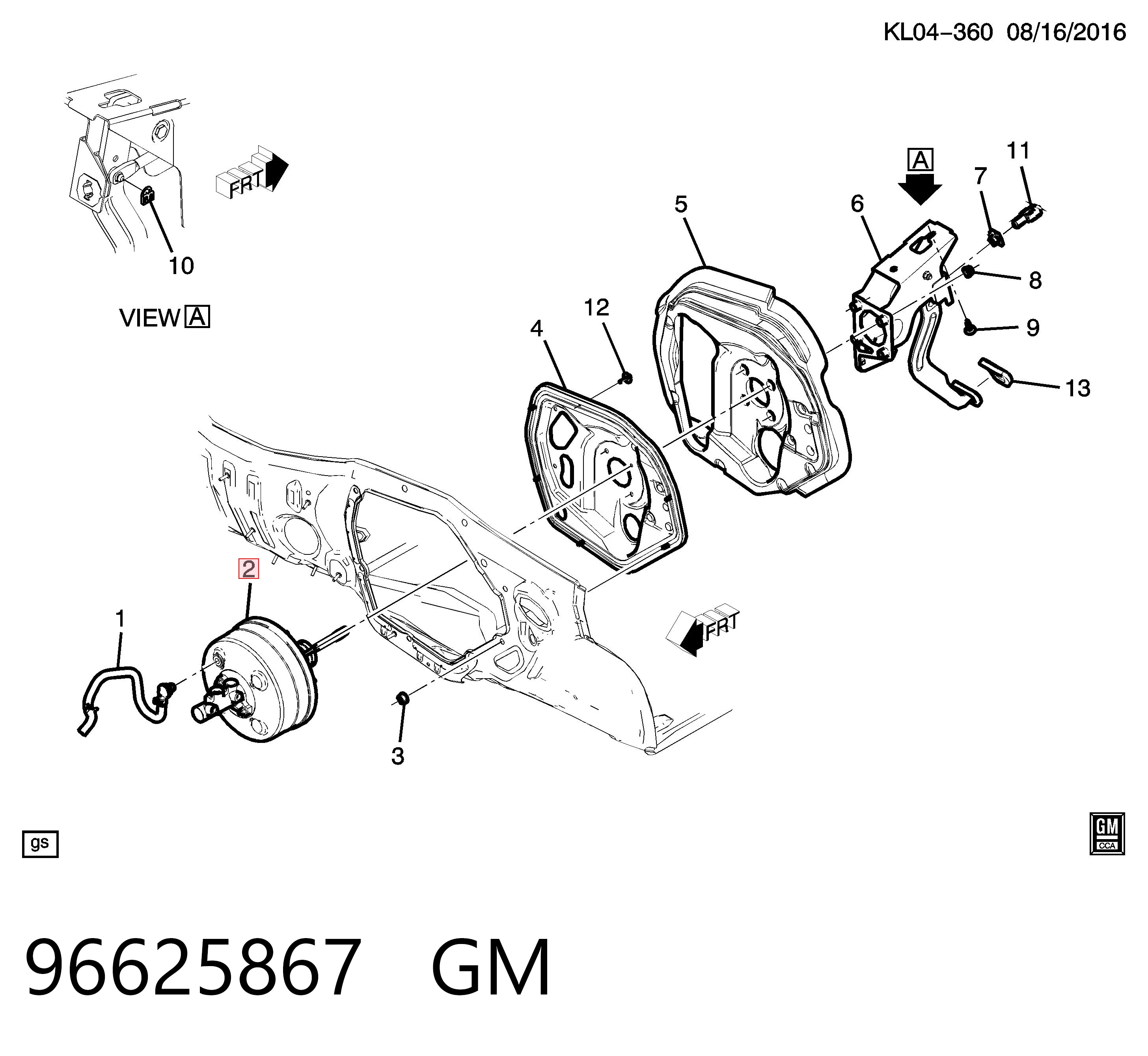 Wzmacniacz próżniowy hamulców do Chevrolet Captiva I C100