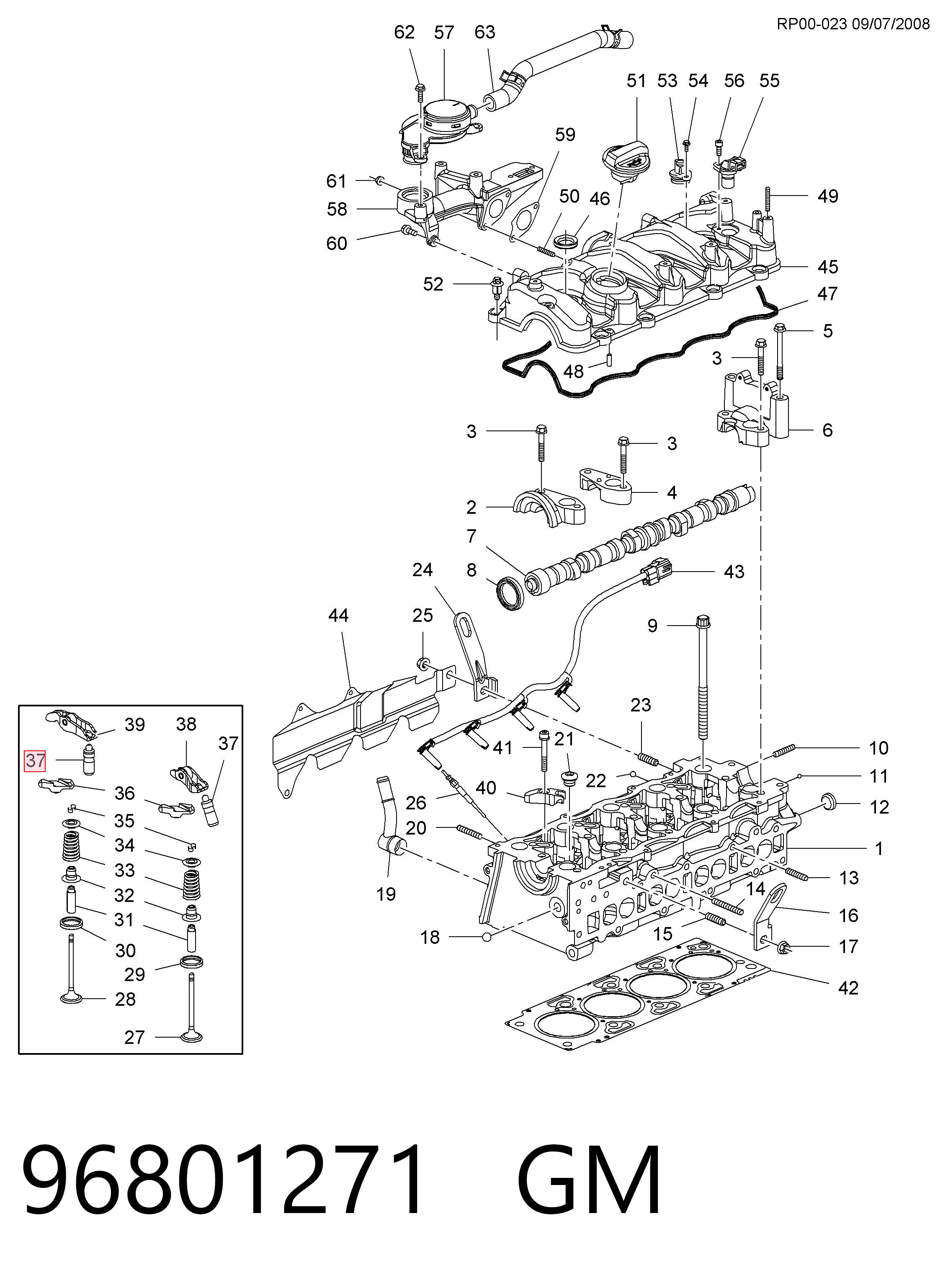 Kompensator hydrauliczny (popychacz hydrauliczny), popychacz zaworu do Opel Antara A L07
