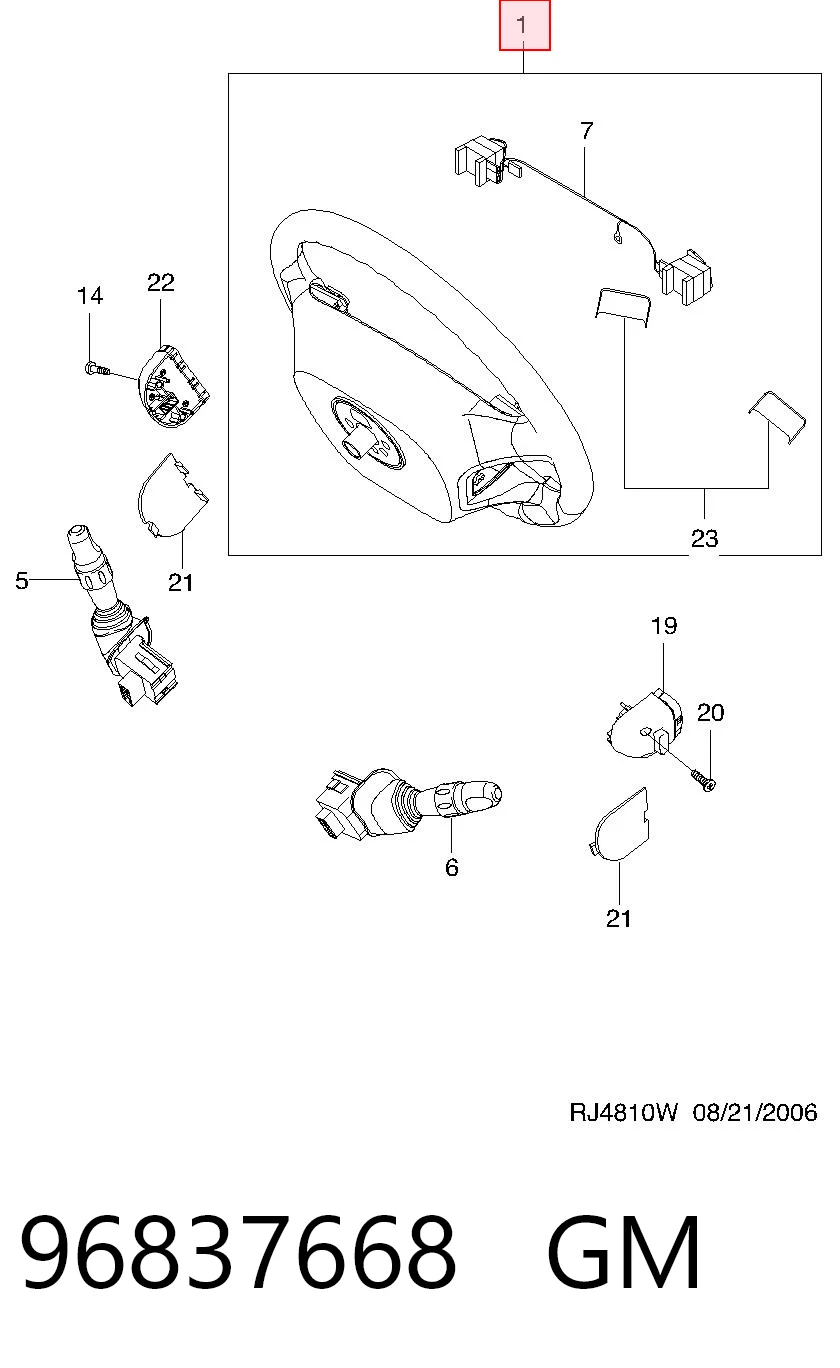 Kierownica do Chevrolet Aveo T200