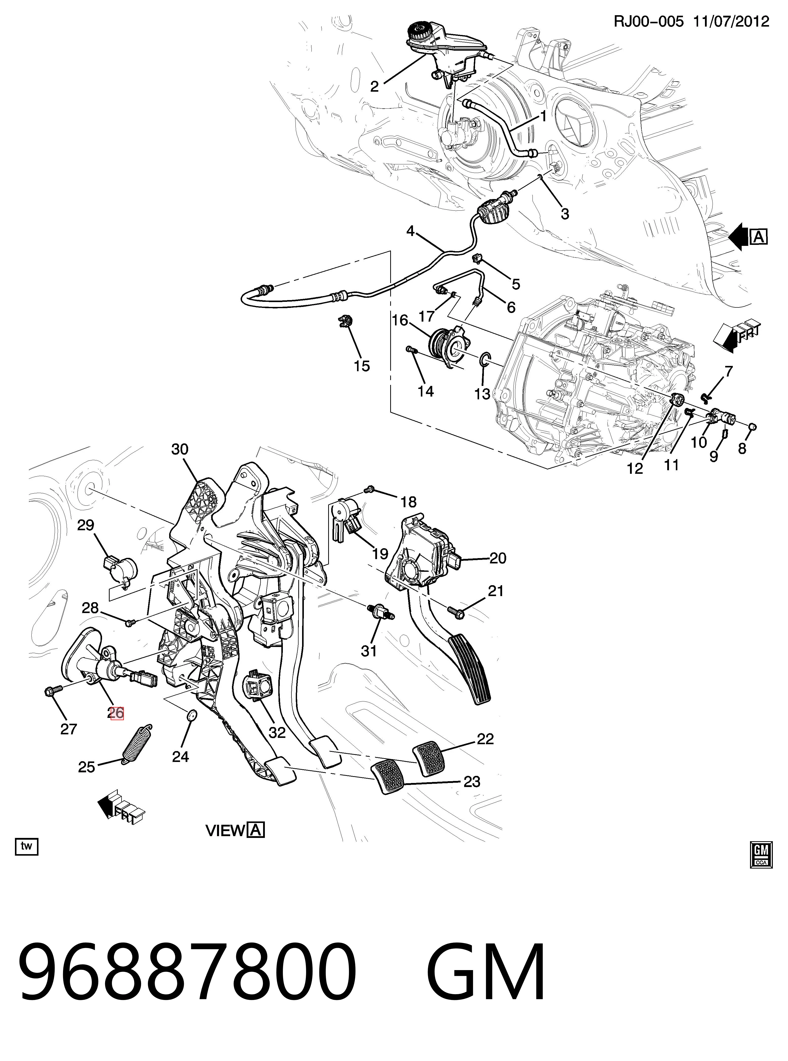 Cylinder sprzęgła główny VALEO 2116015
