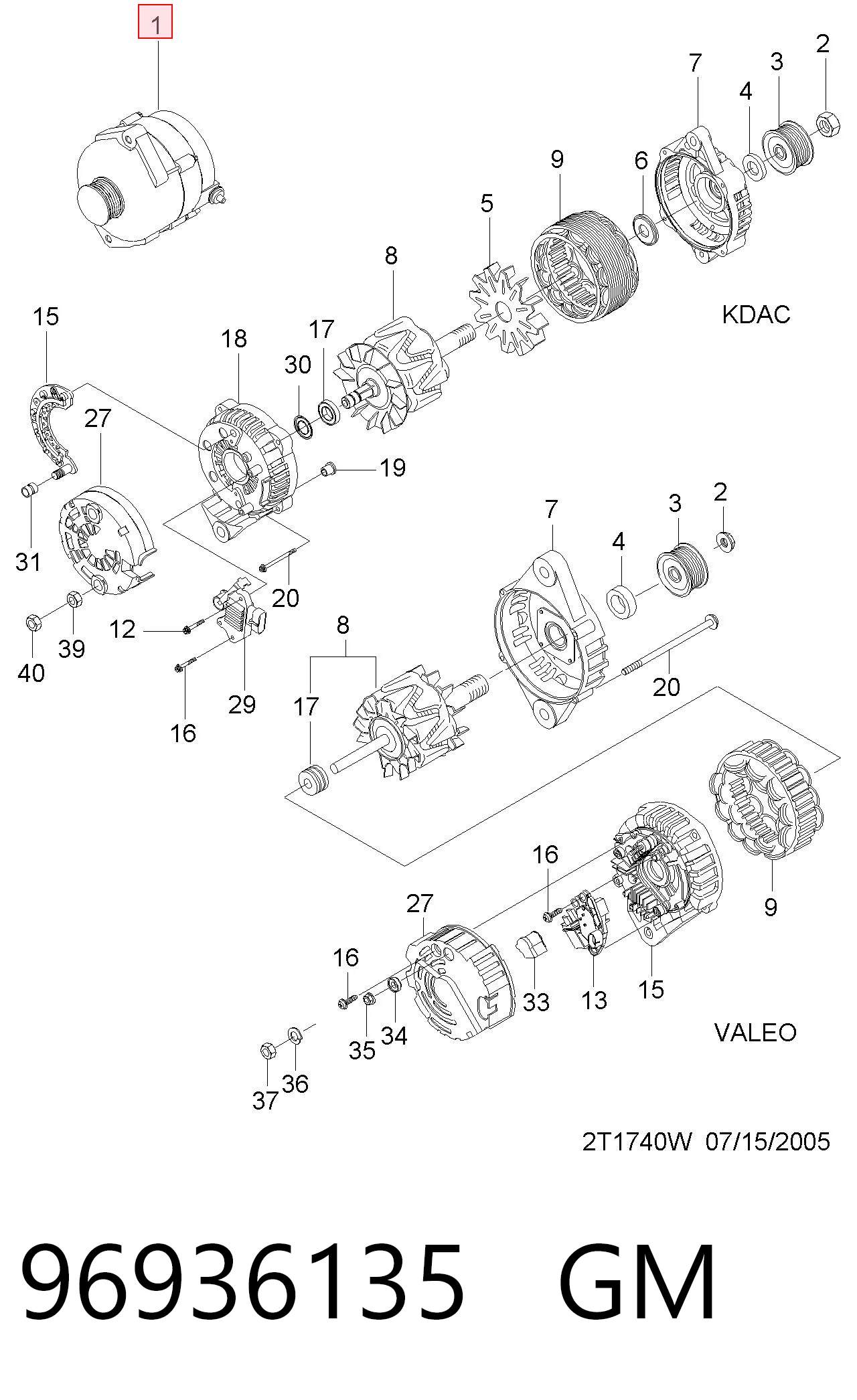 Alternator do ЗАЗ SENS  TF, TA