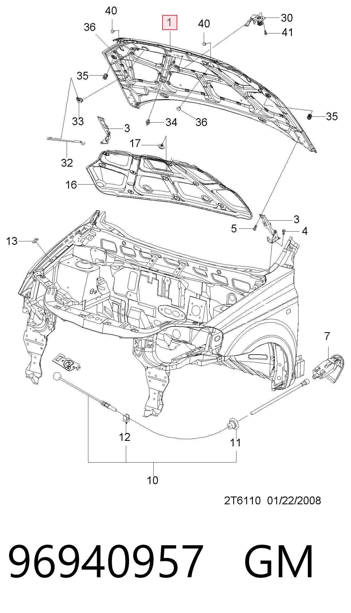 Maska silnika Chevrolet Aveo II sedana (T250, T255) (2005 - 2011) cena, od 57,89 USD