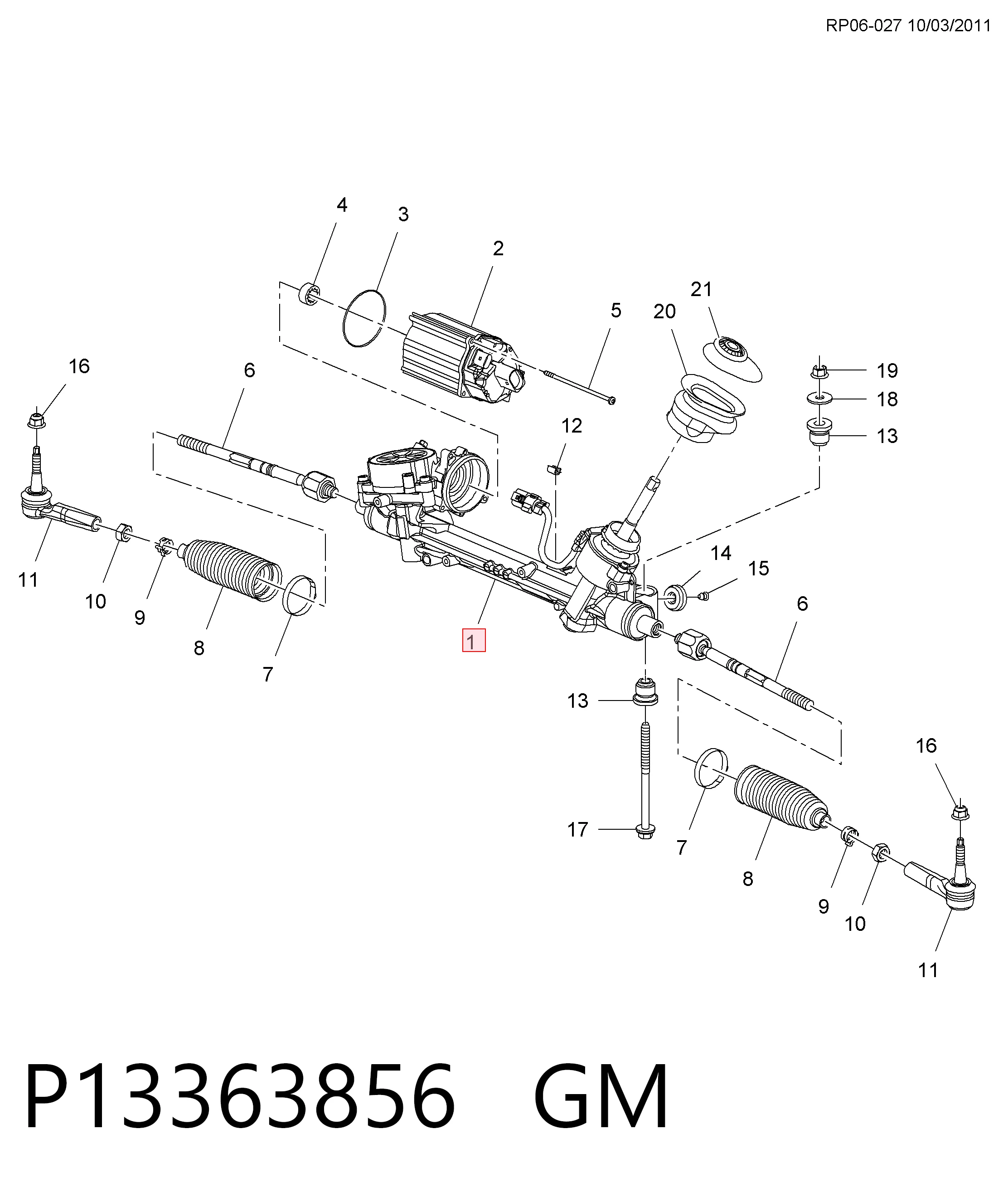  Listwa kierownicza (maglownica) Opel Astra 