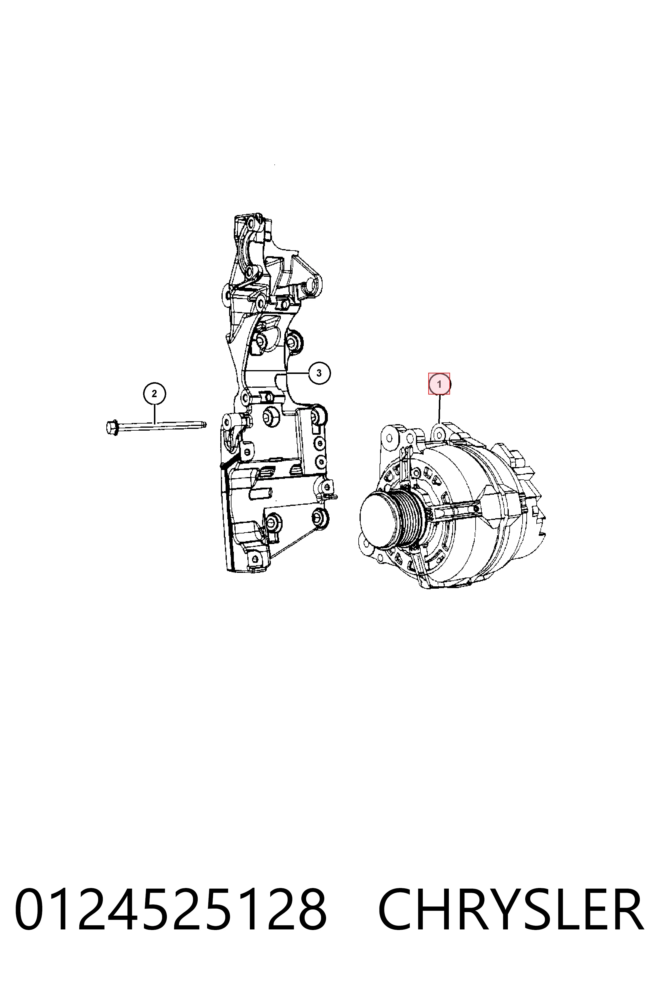 Alternator K05033757AB Fiat/Alfa/Lancia