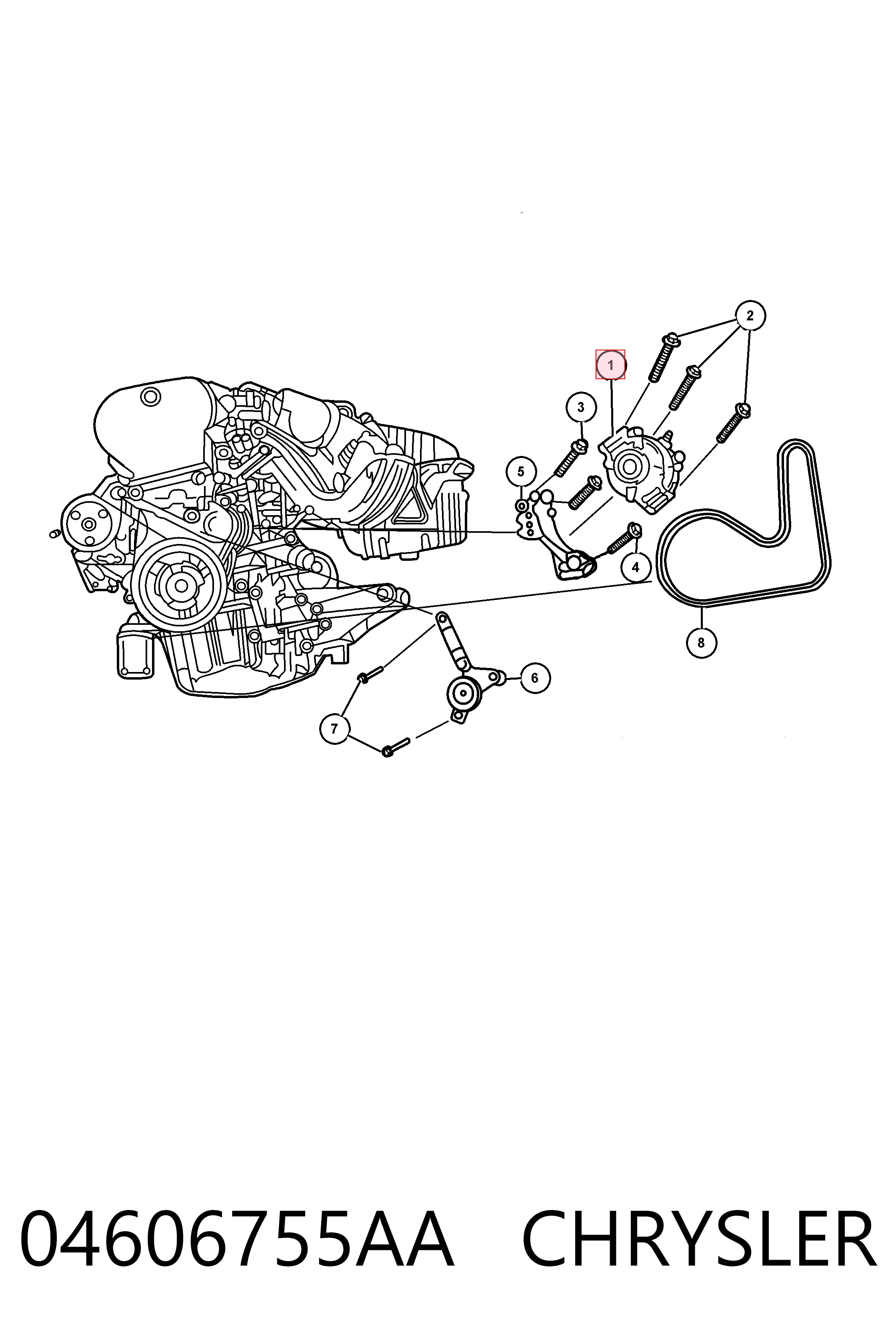 04606755AA Chrysler Alternator