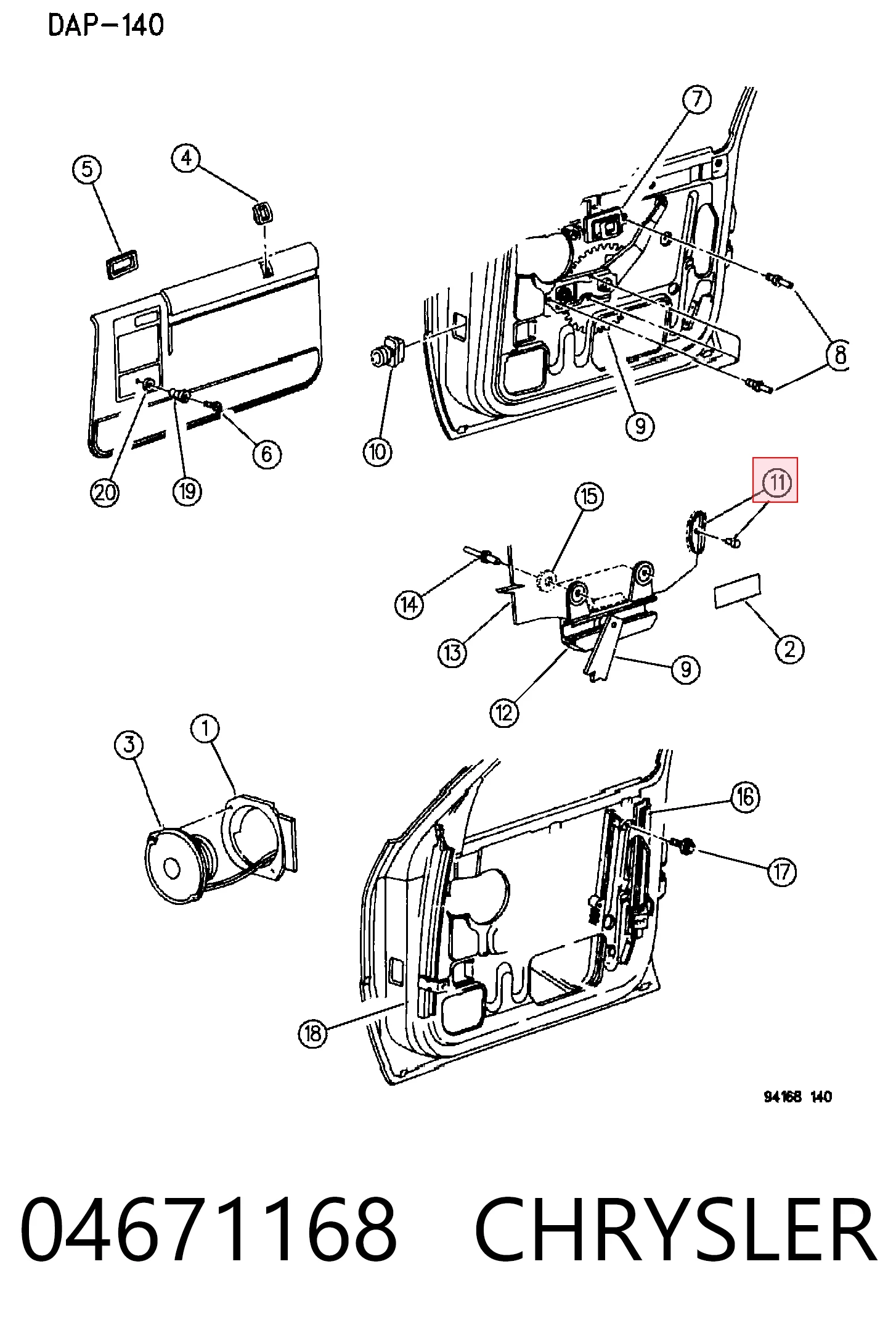 04671168 Chrysler Elektryczne przekaźnik wielofunkcyjne