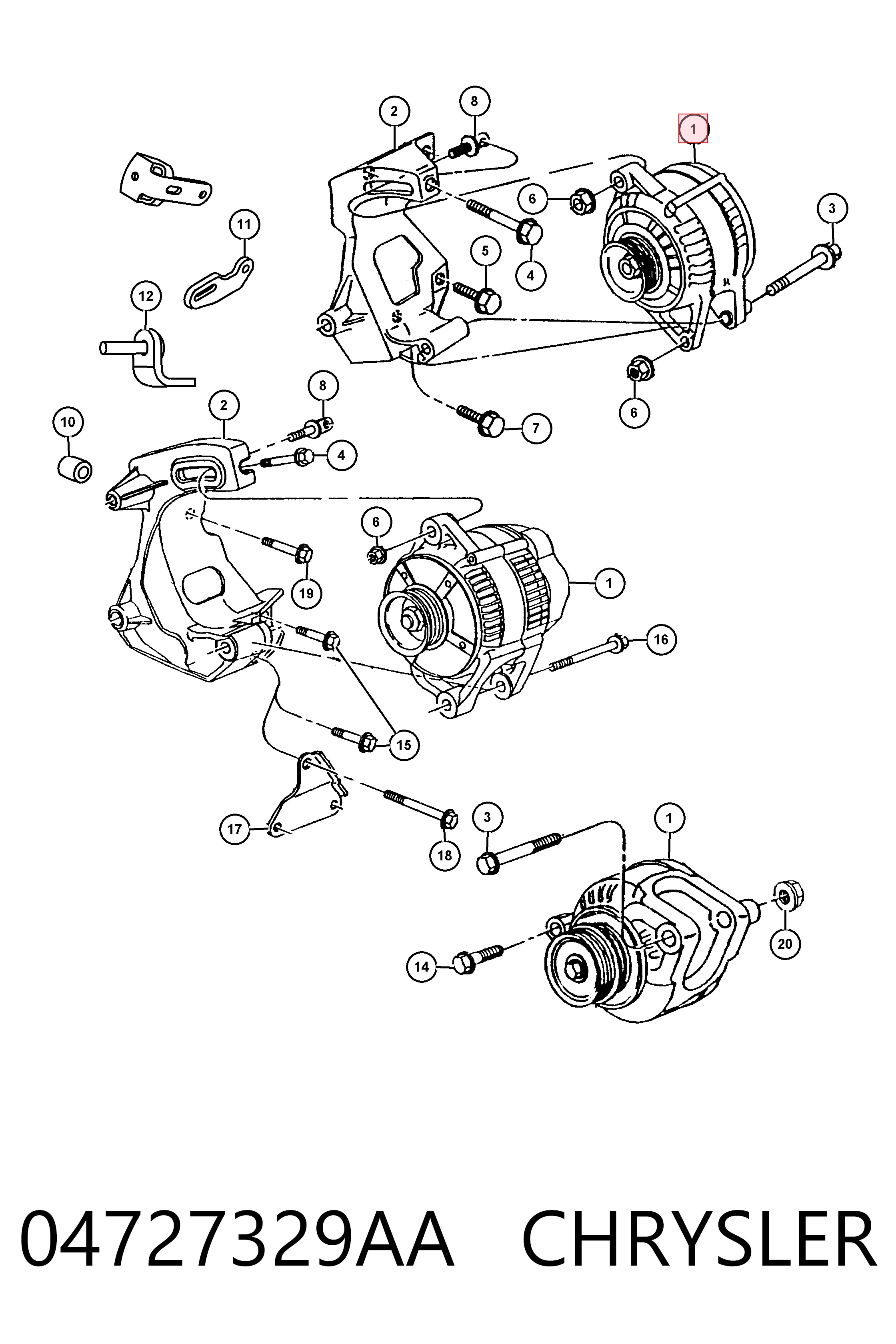 Alternator Dodge Grand Caravan SE