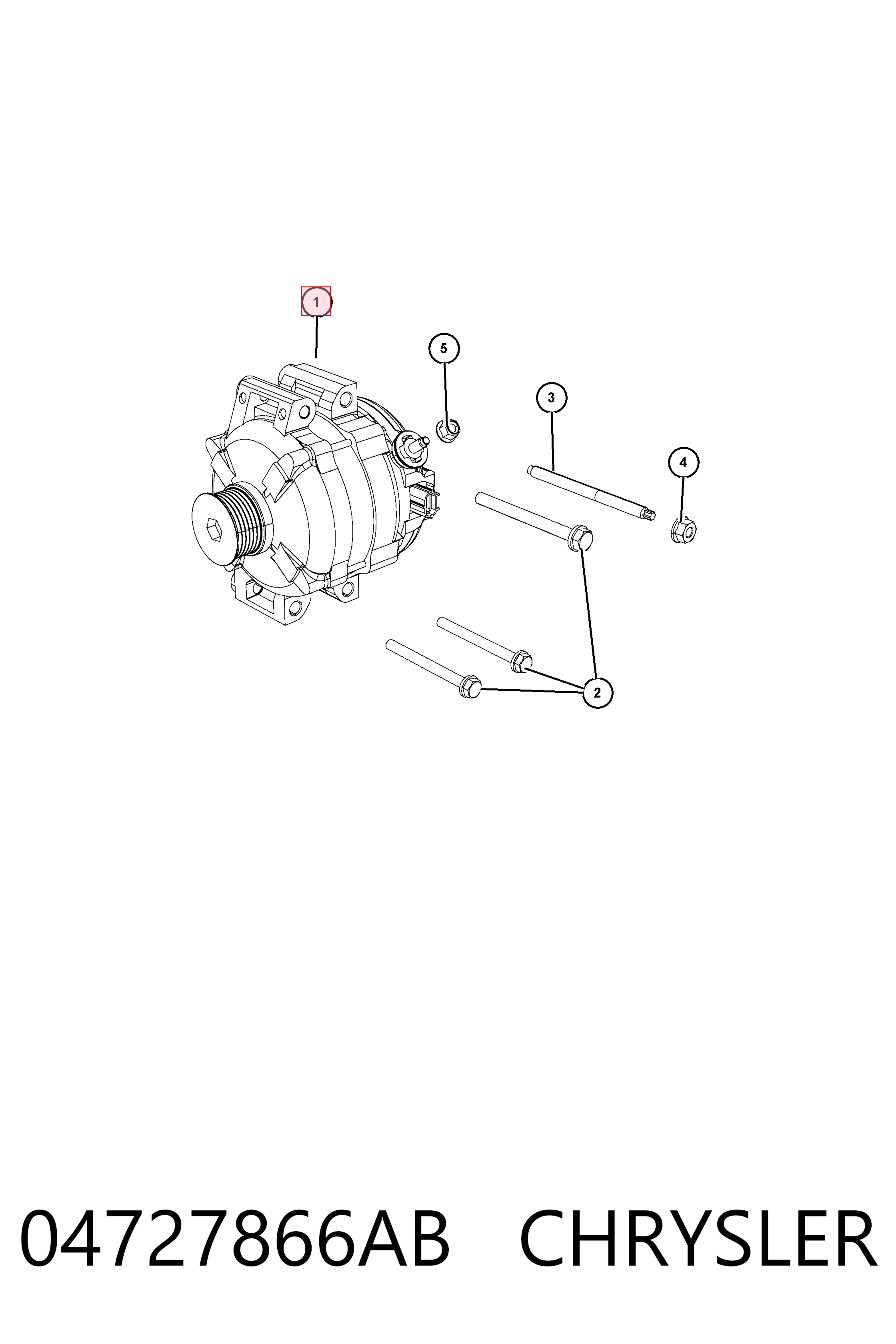 04727866AB Chrysler Alternator