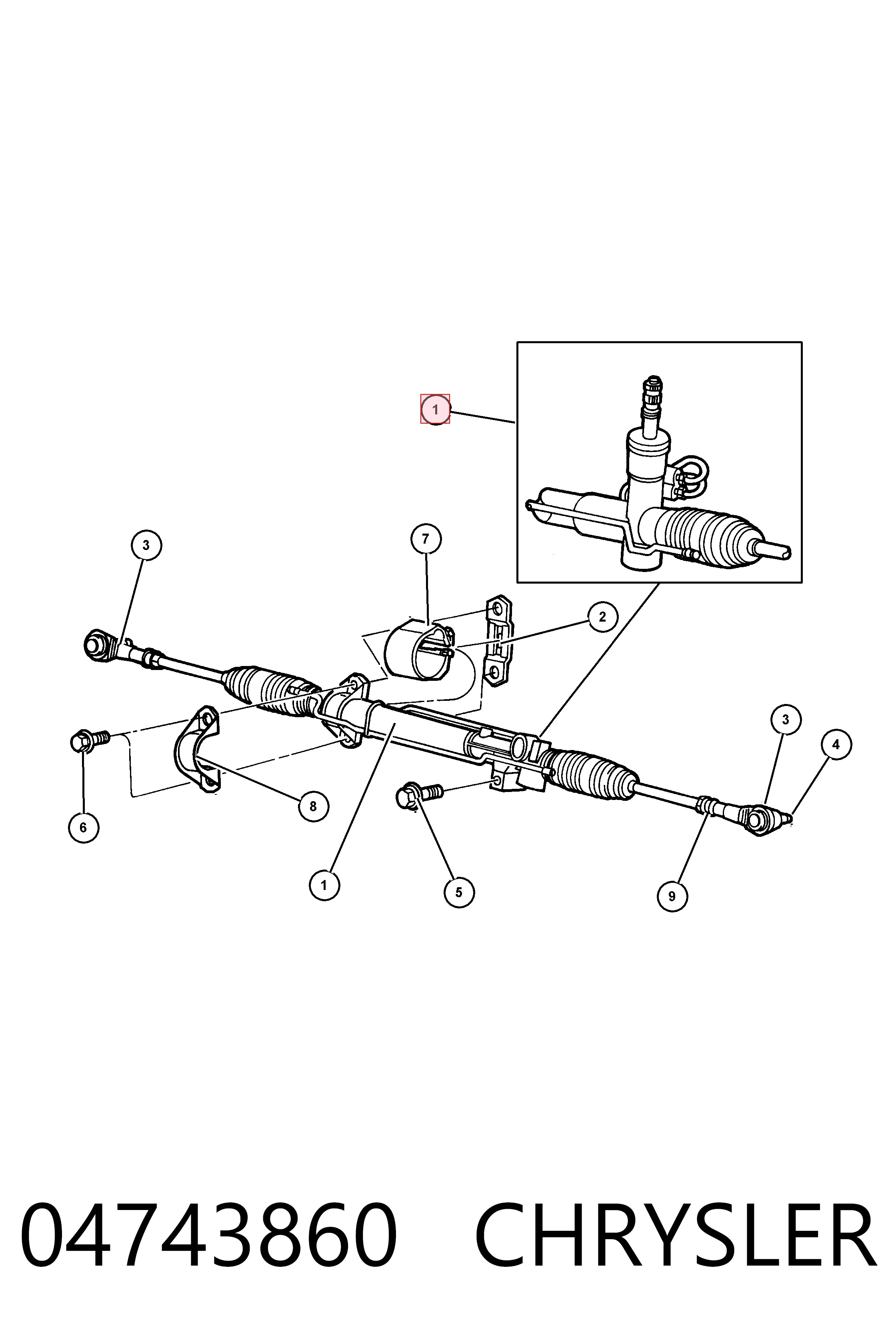 Listwa kierownicza (maglownica) Dodge Caravan minivan (NS) (1996 - 2003) cena, od 140,28 USD