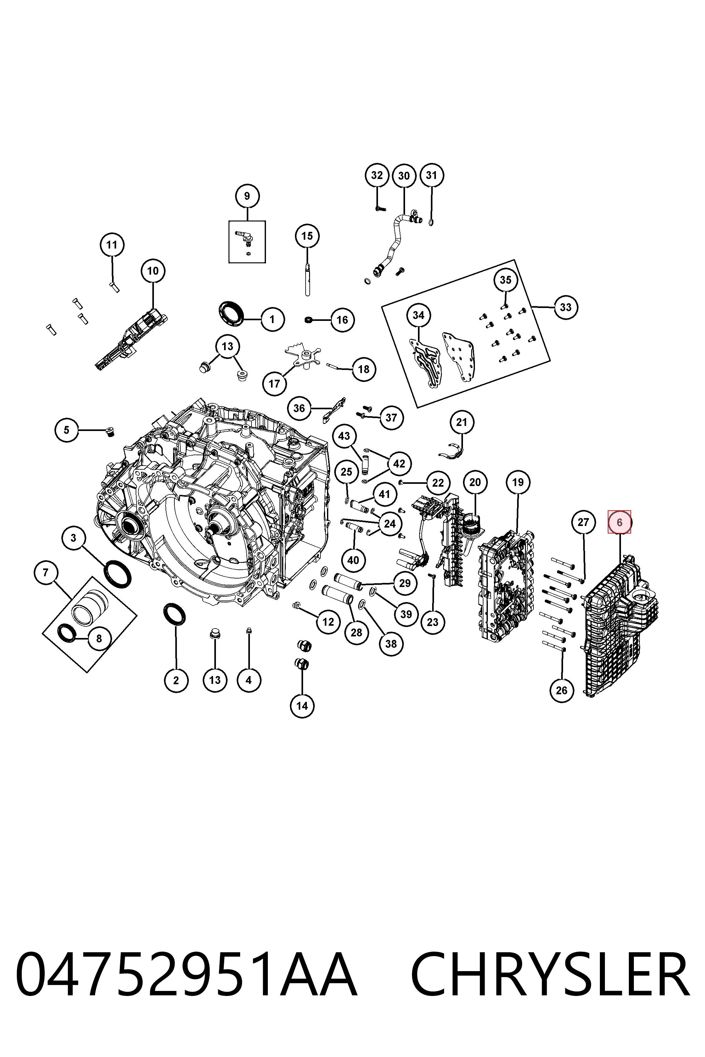 04752951AA Chrysler Miska automatycznej skrzyni biegów