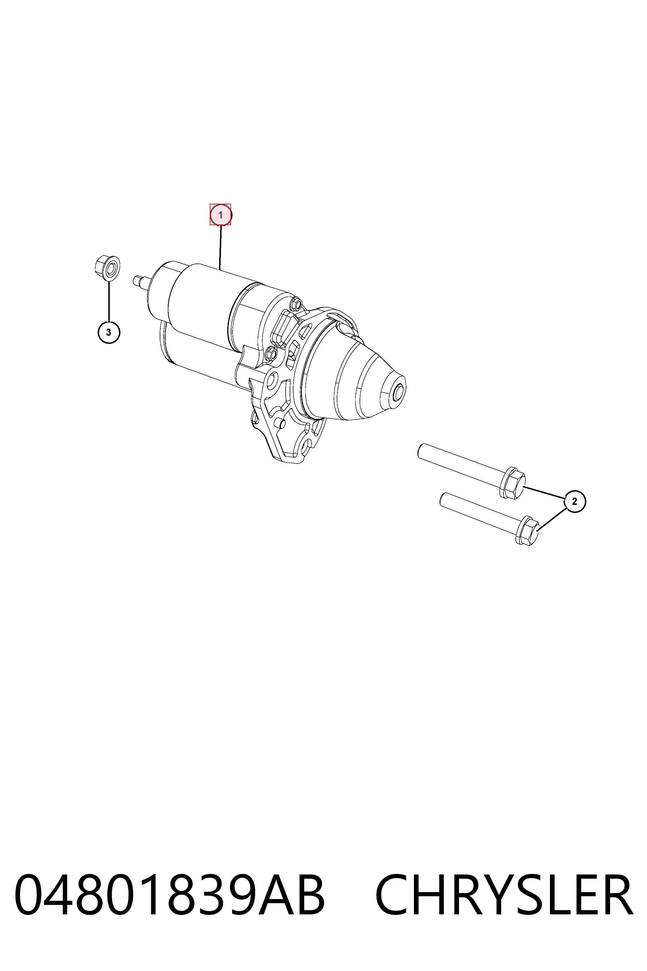 04801839AB Chrysler Rozrusznik