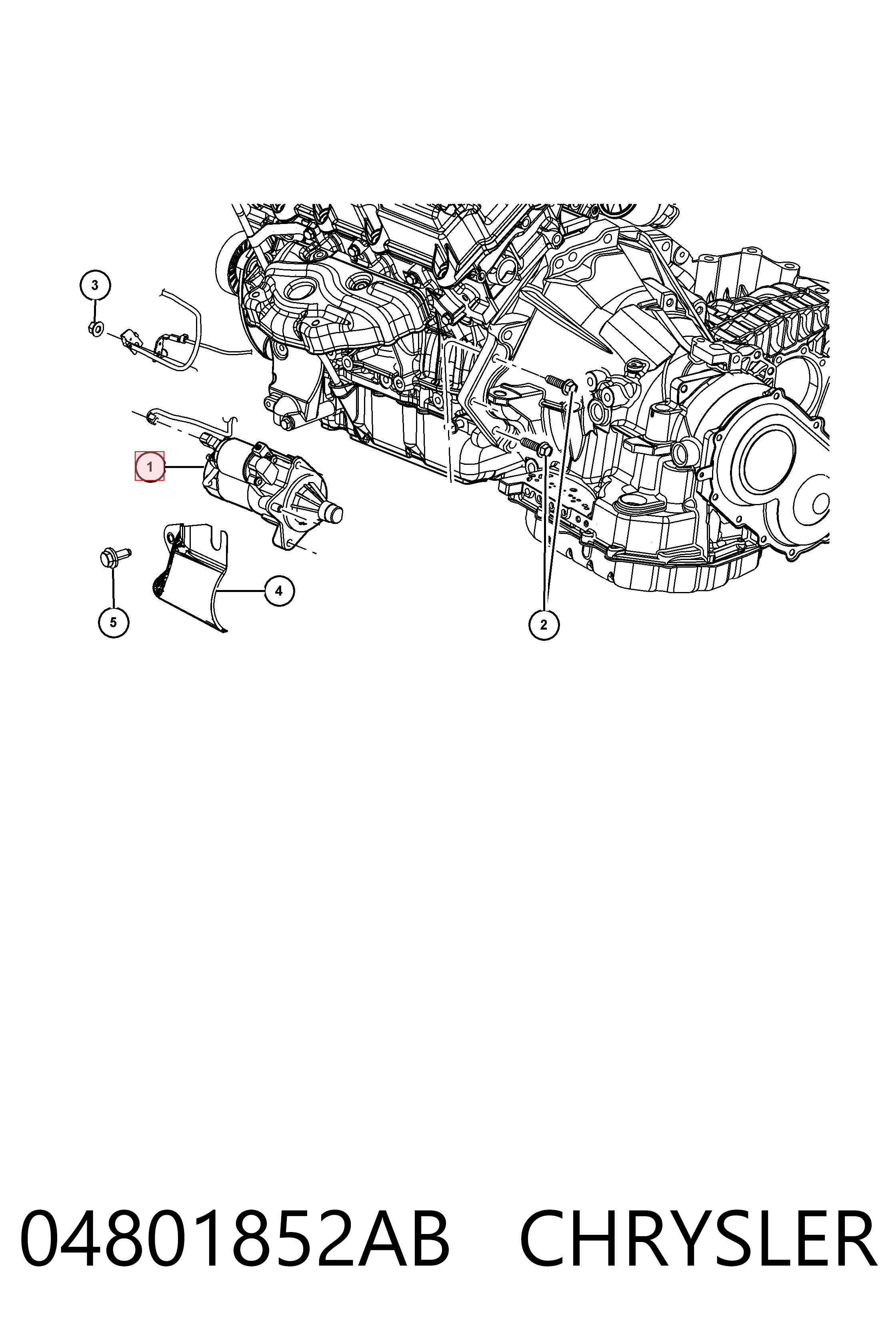 04801852AB Chrysler Rozrusznik