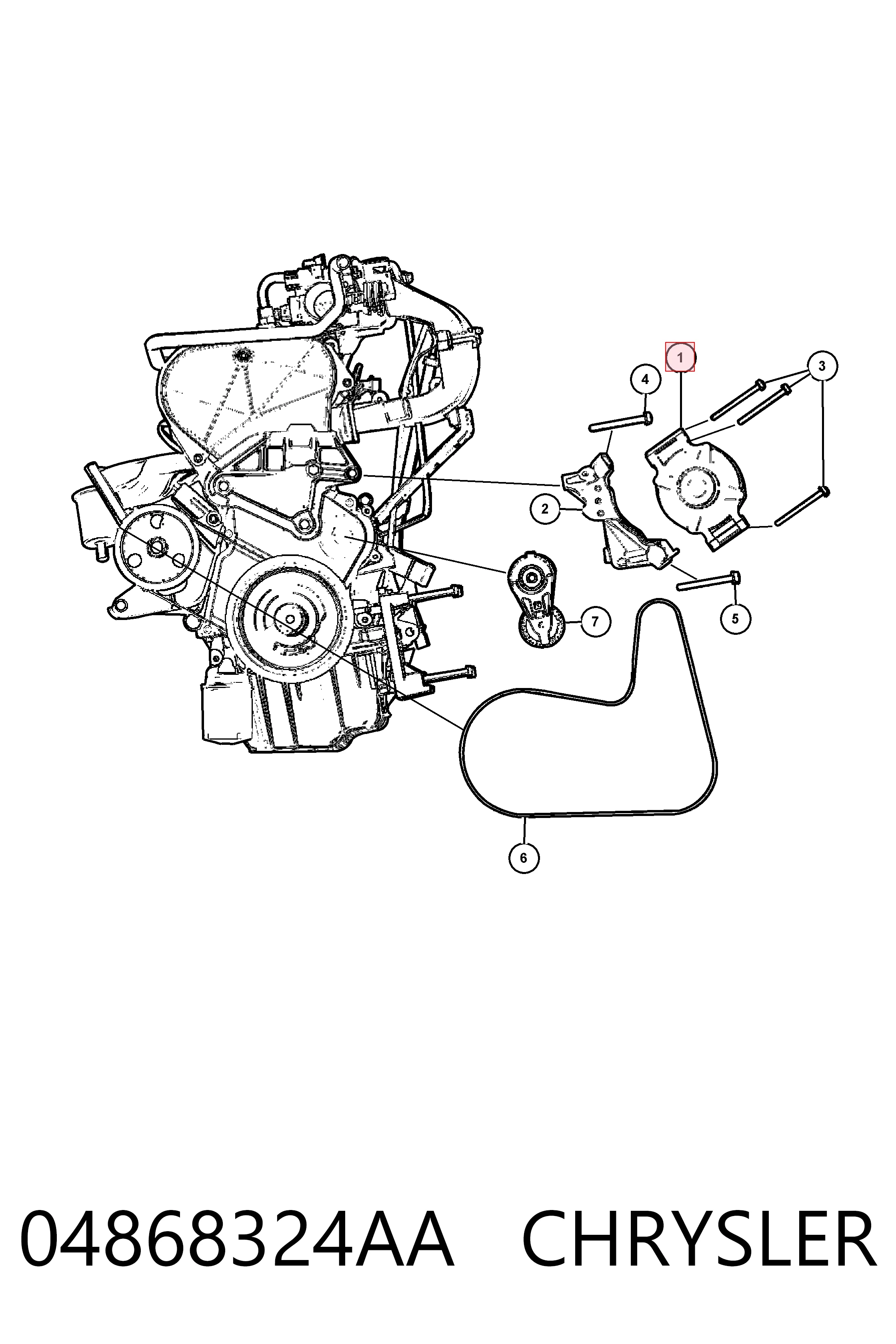 04868324AA Chrysler Alternator