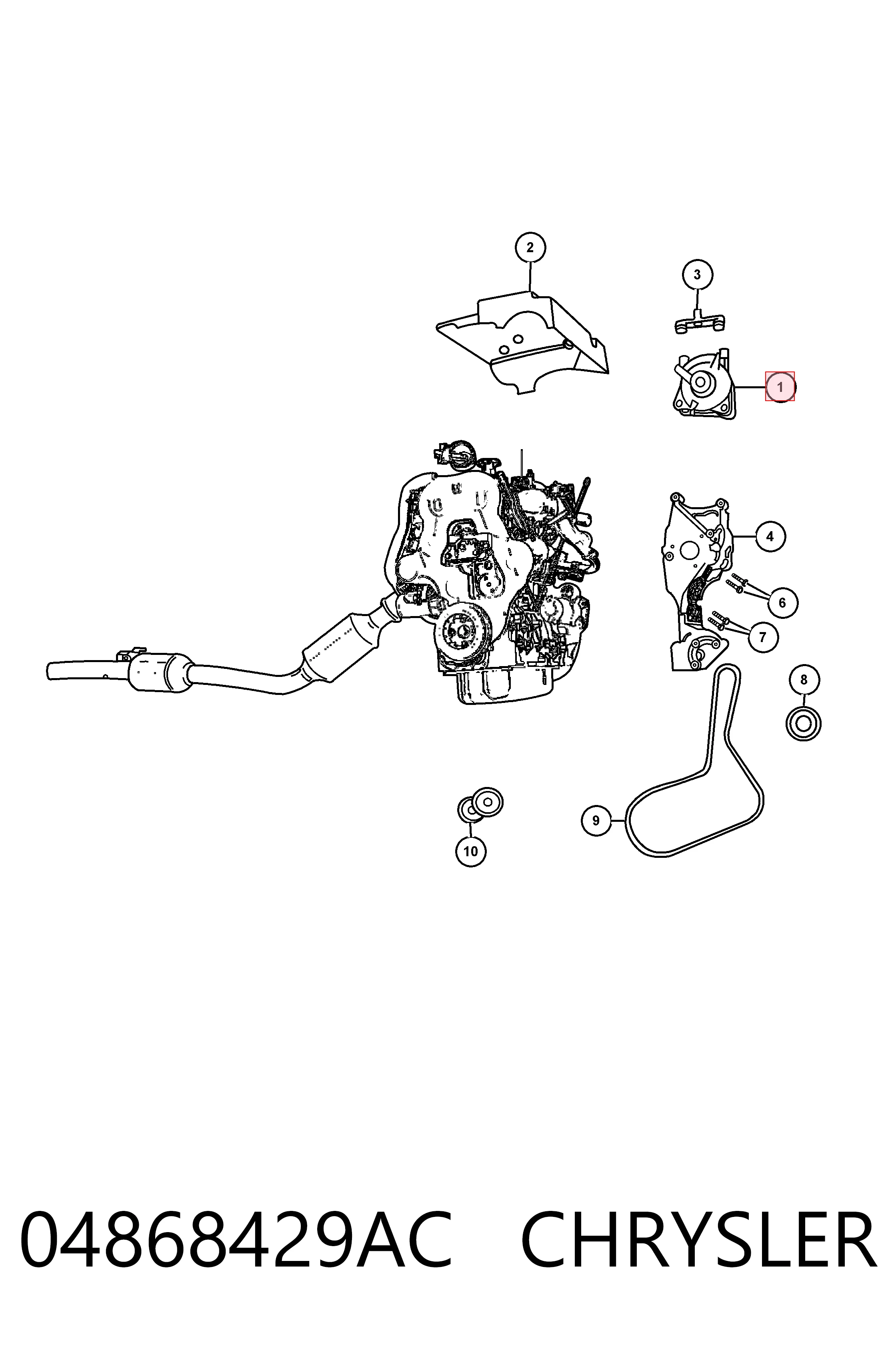 04868429AC Chrysler Alternator