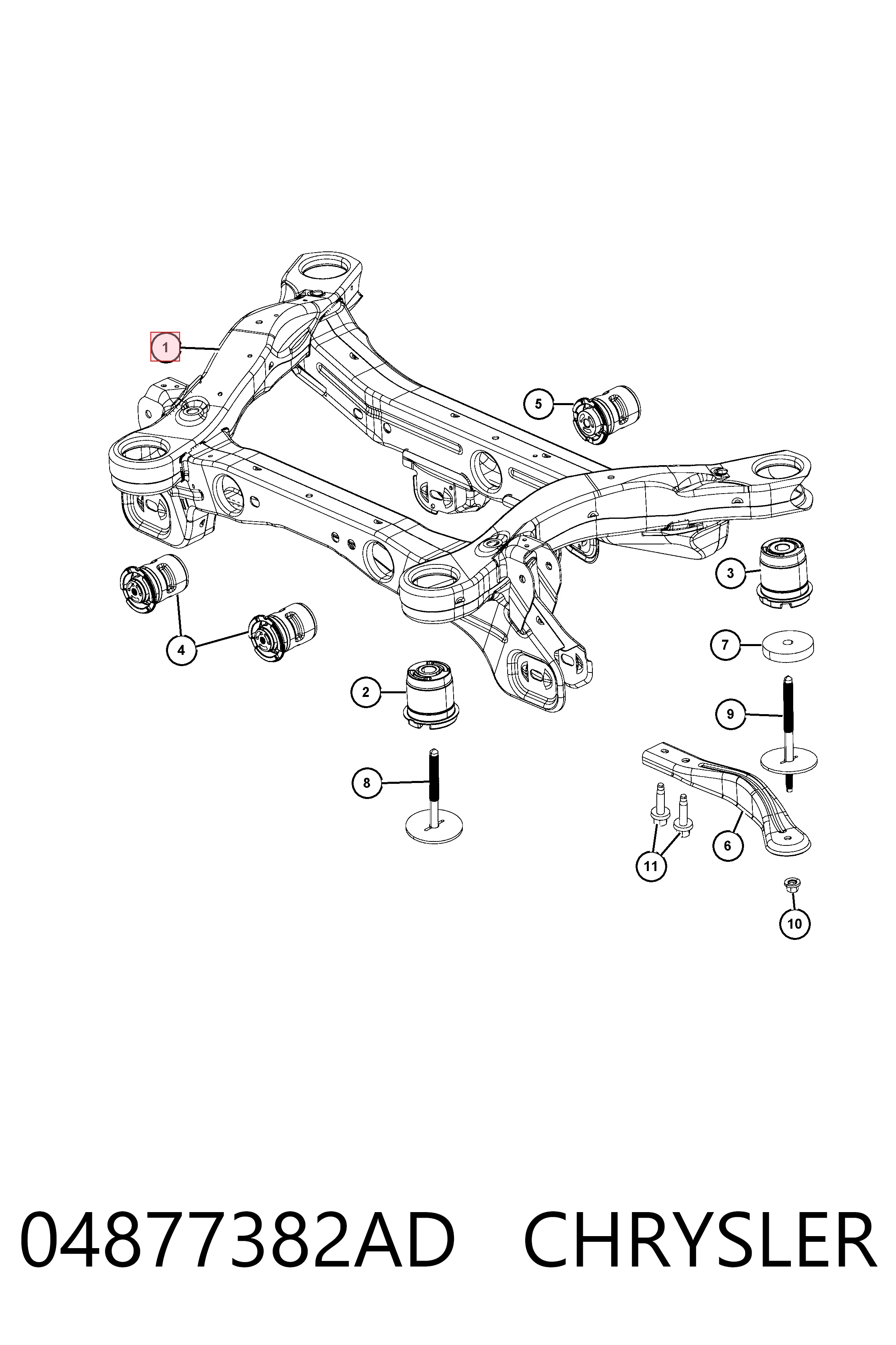 Korpus osi tylnej do Jeep Cherokee  KL