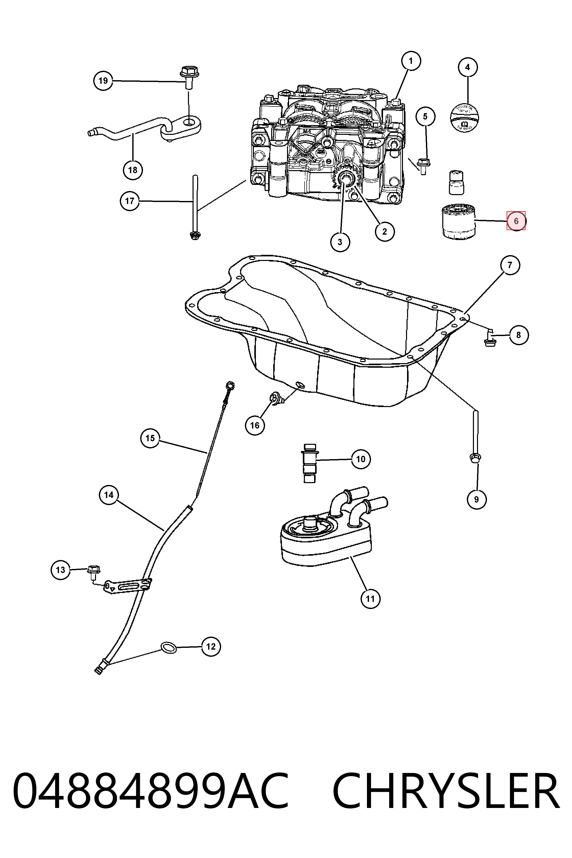 04884899AC Chrysler Filtr oleju