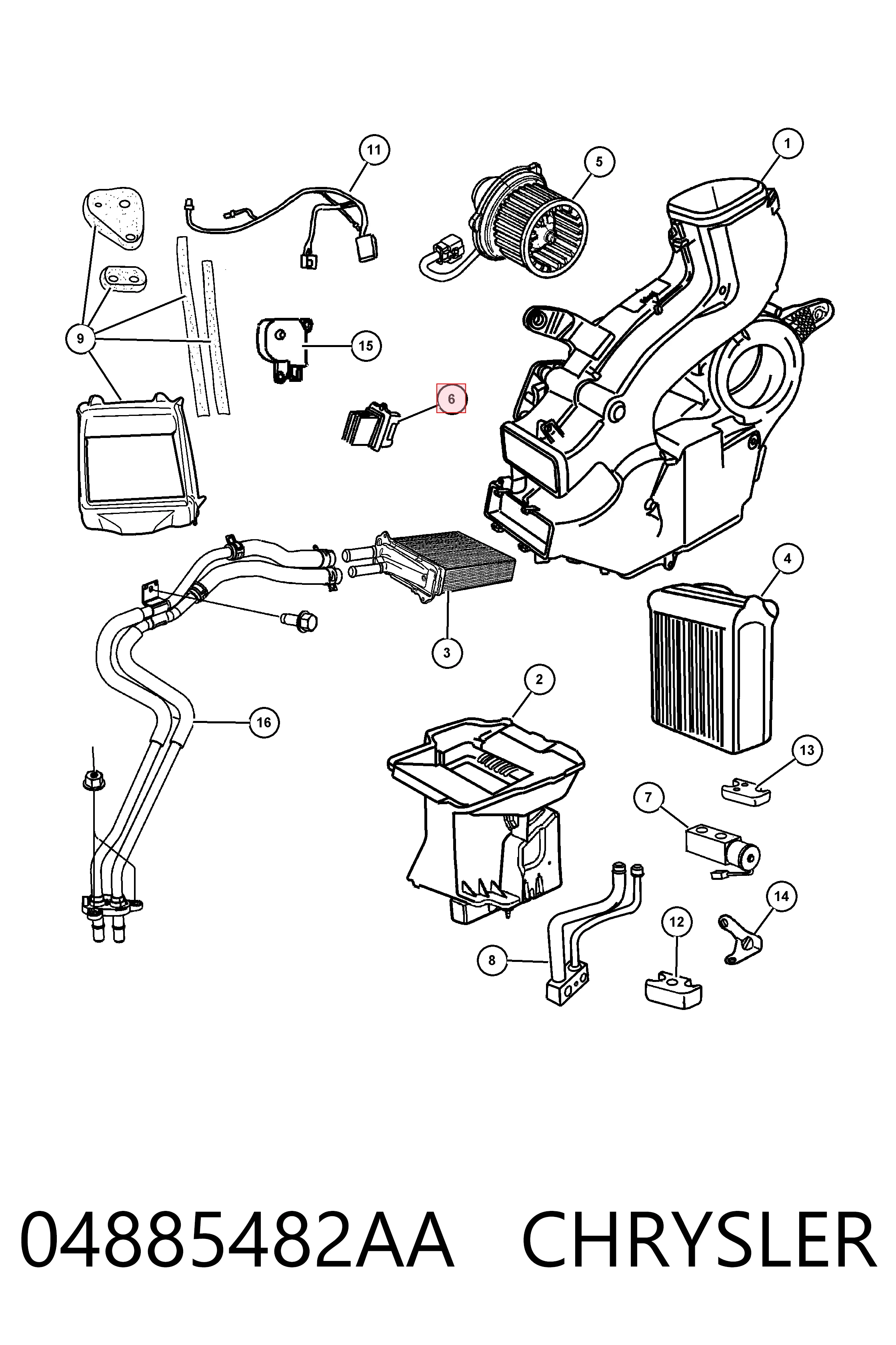 04885482AA Chrysler Rezystor wentylatora nagrzewnicy (ogrzewacza kabiny)