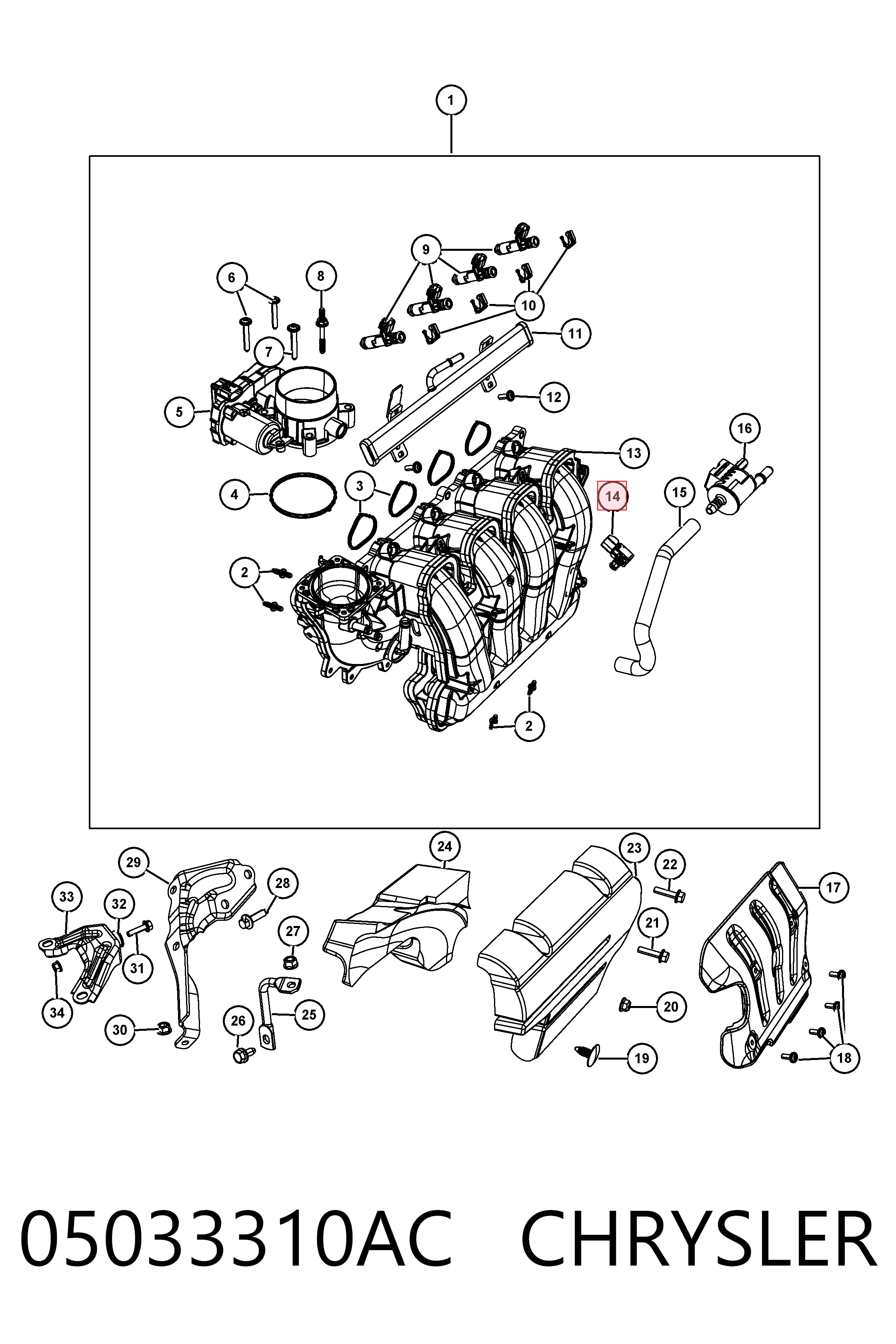  Czujnik ciśnienia w kolektorze ssącym, MAP Chrysler 300 
