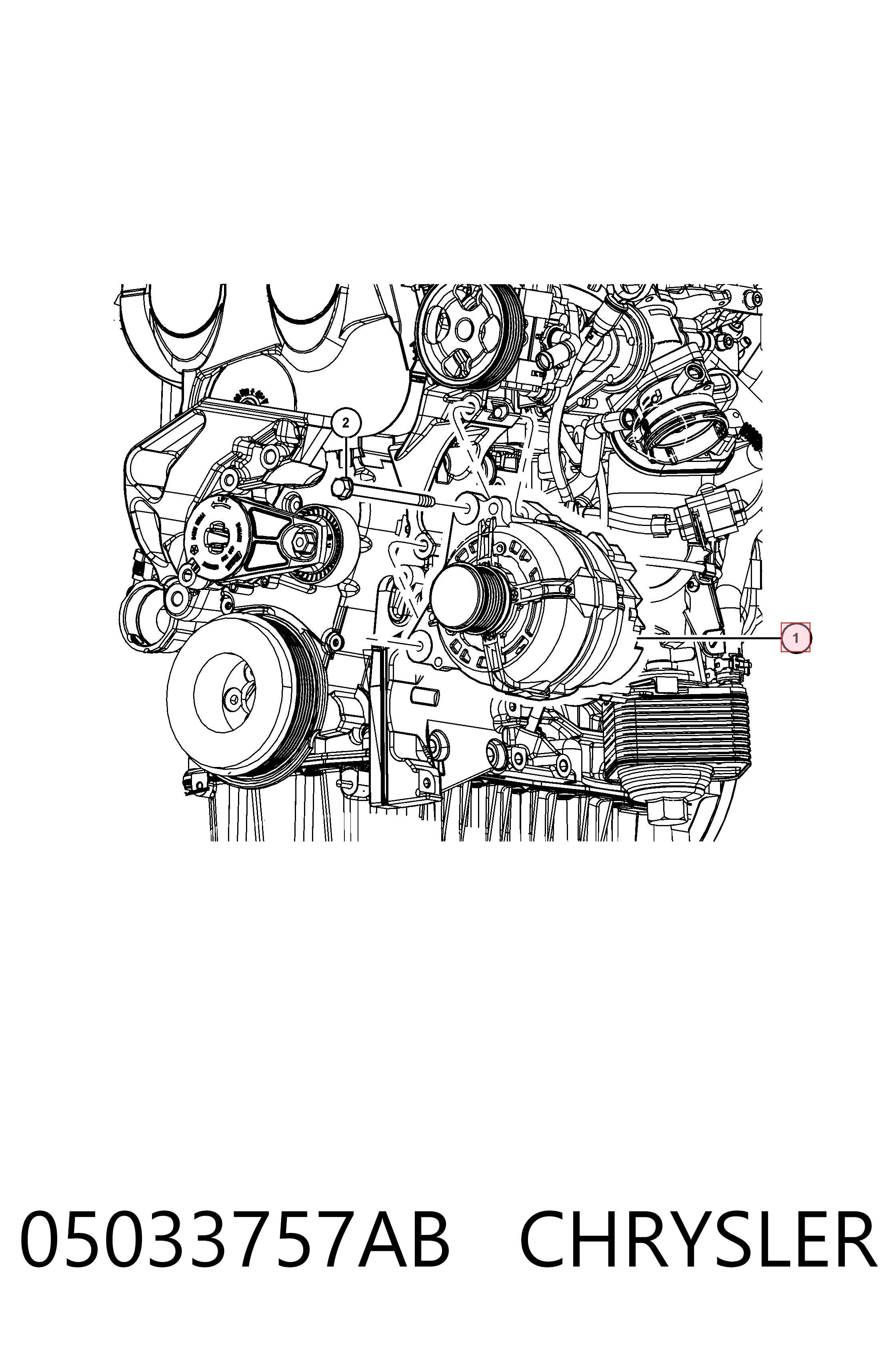 Alternator Fiat/Alfa/Lancia K05033757AB