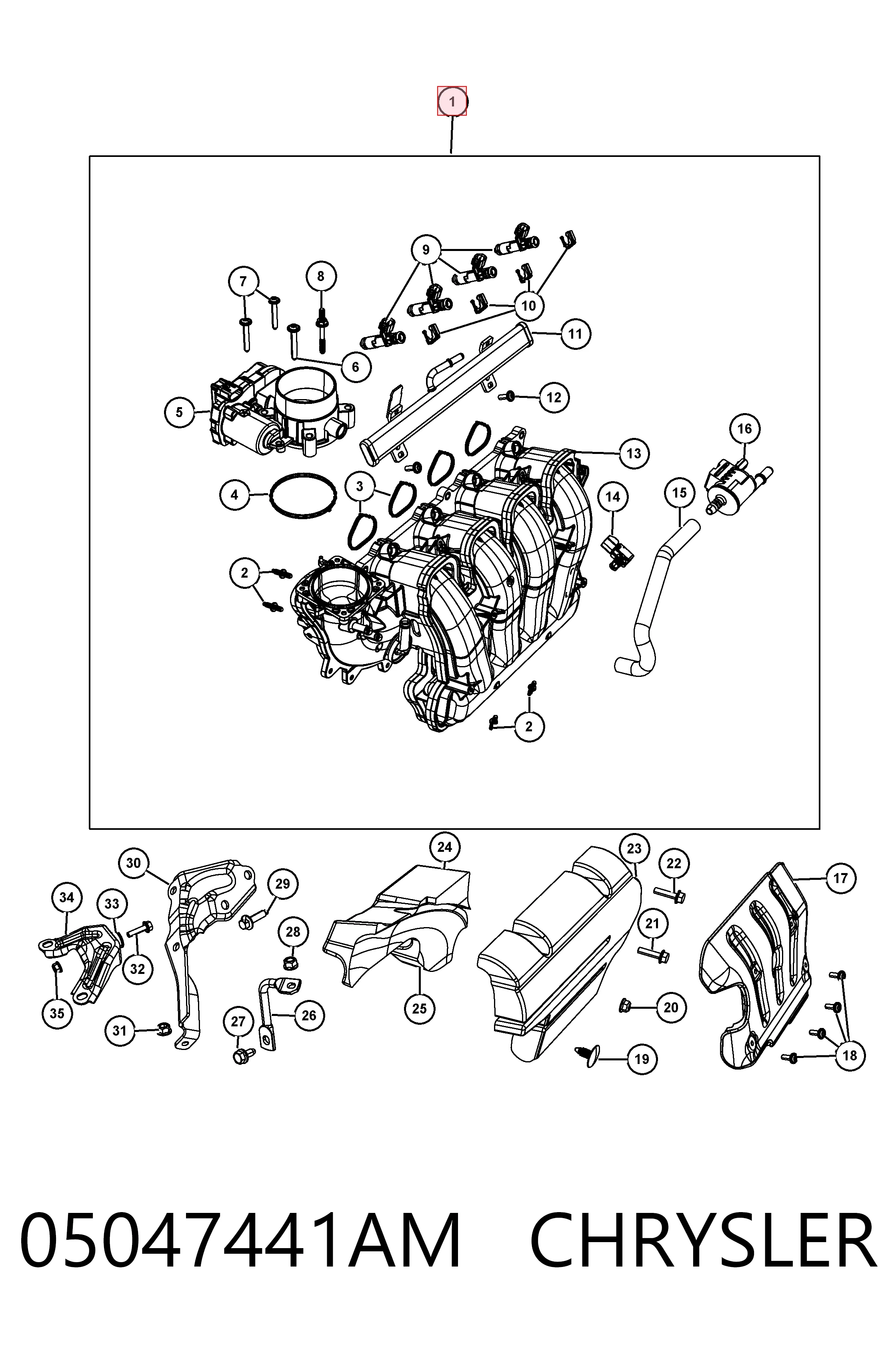 Kolektor ssący do Jeep Cherokee  KL