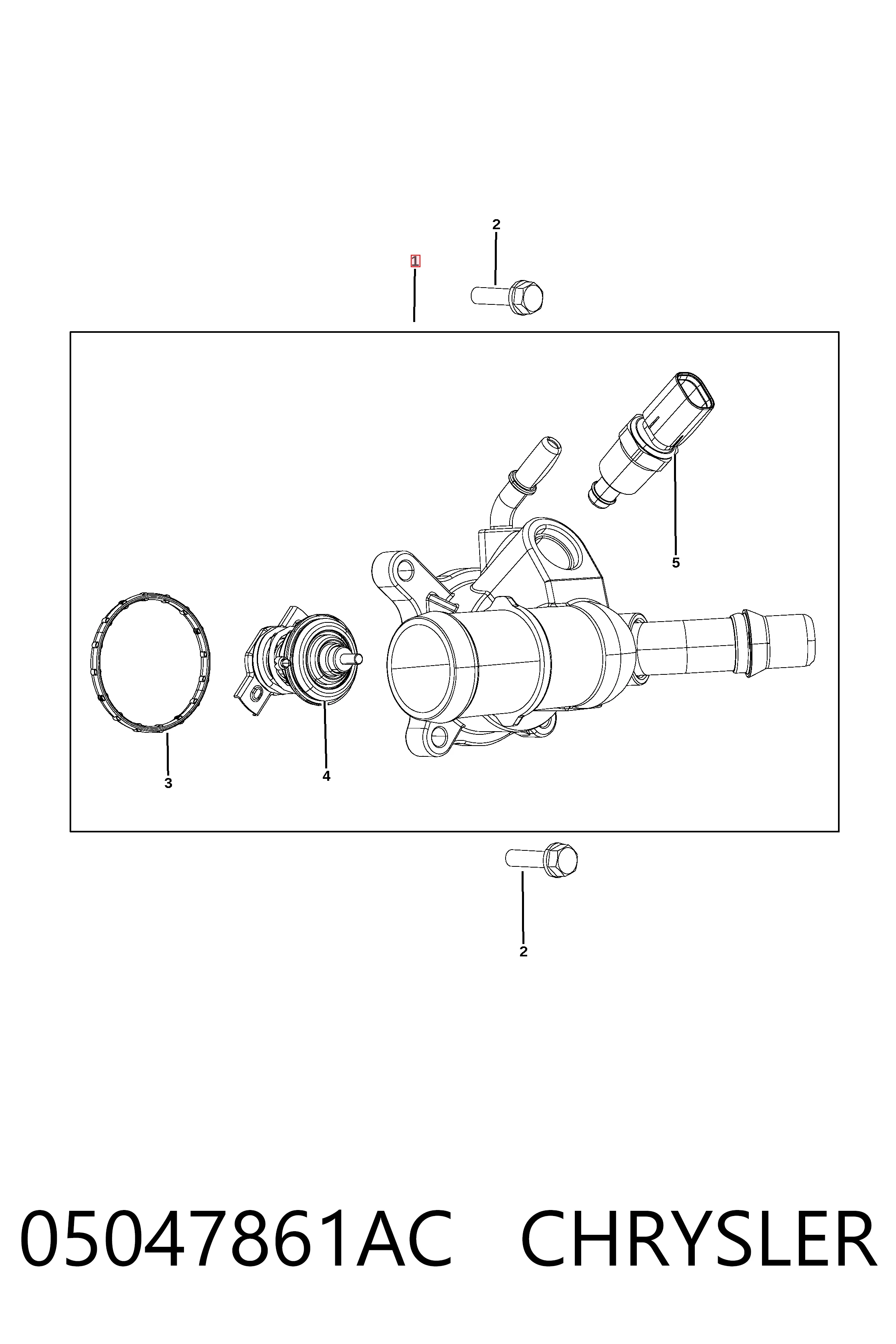 05047861AC Chrysler Obudowa termostatu