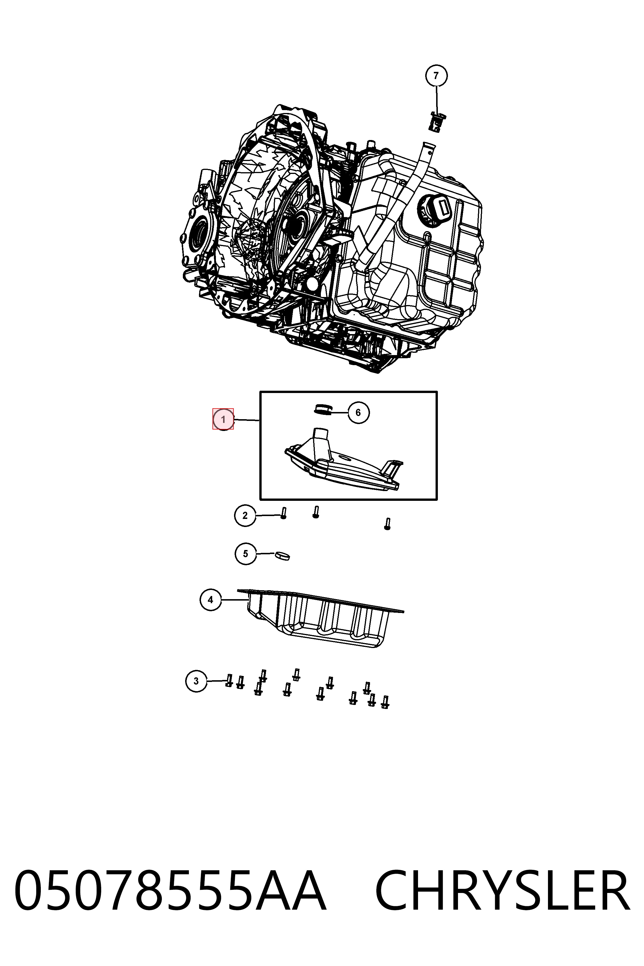 05078555AA Chrysler Filtr automatycznej skrzyni biegów