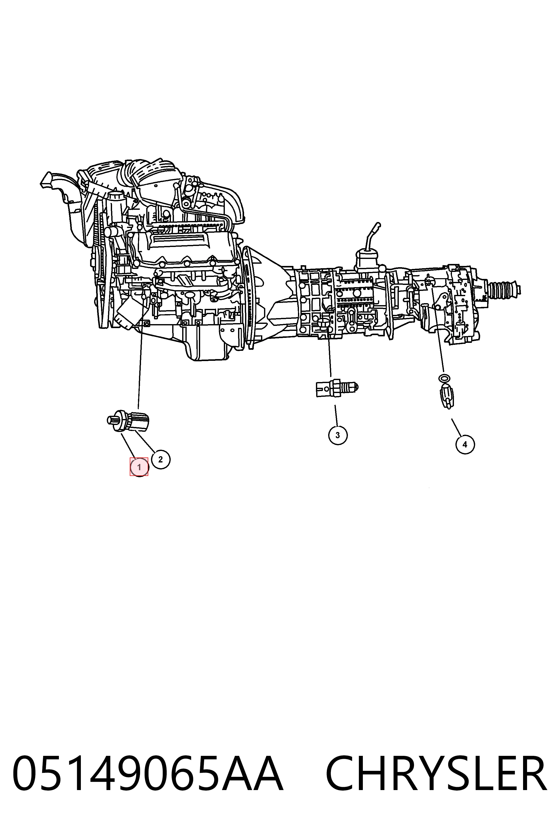 05149065AA Chrysler Czujnik ciśnienia oleju
