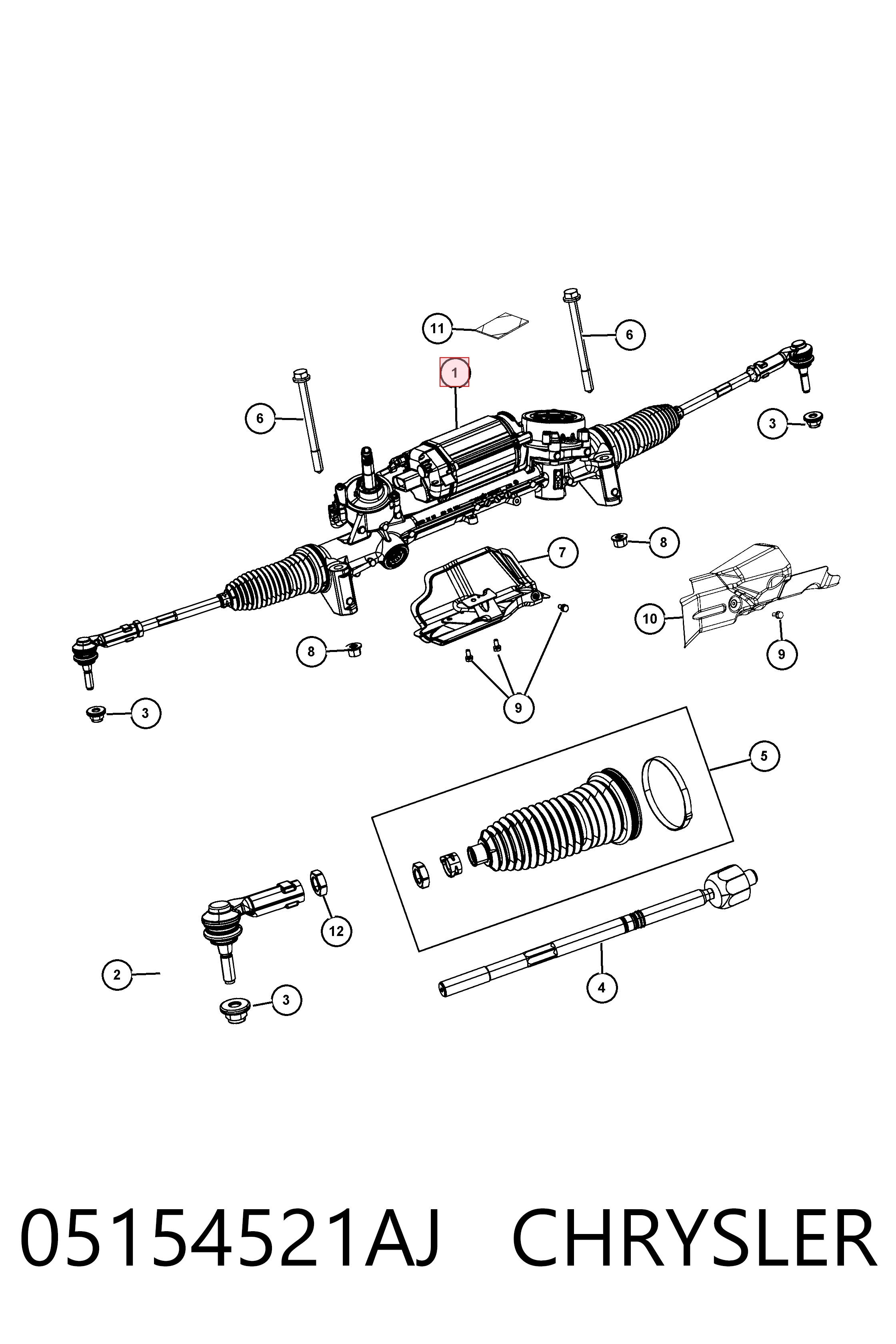 Listwa kierownicza (maglownica) do Jeep Cherokee  KL